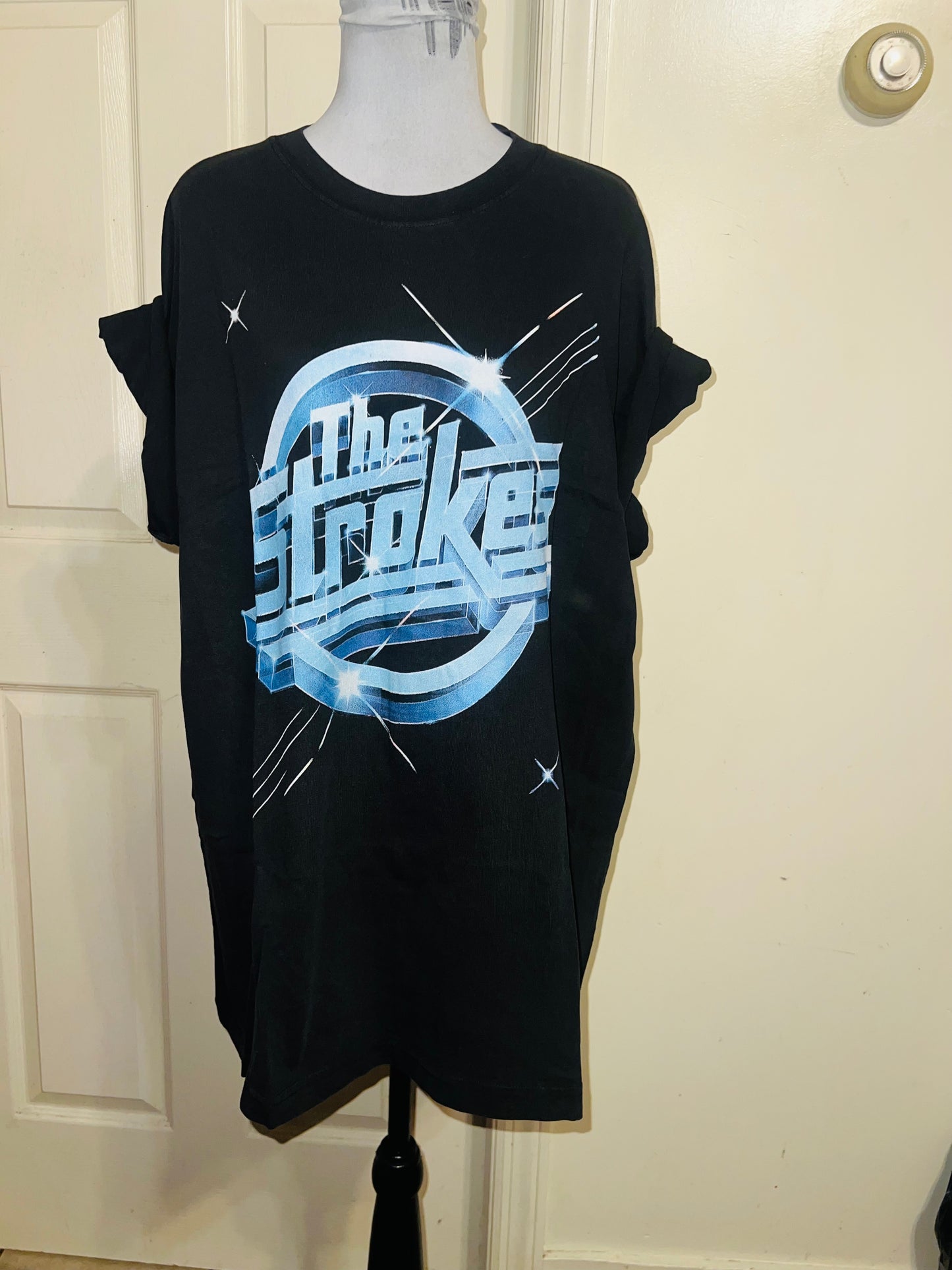 The Strokes Oversized Distressed Tee