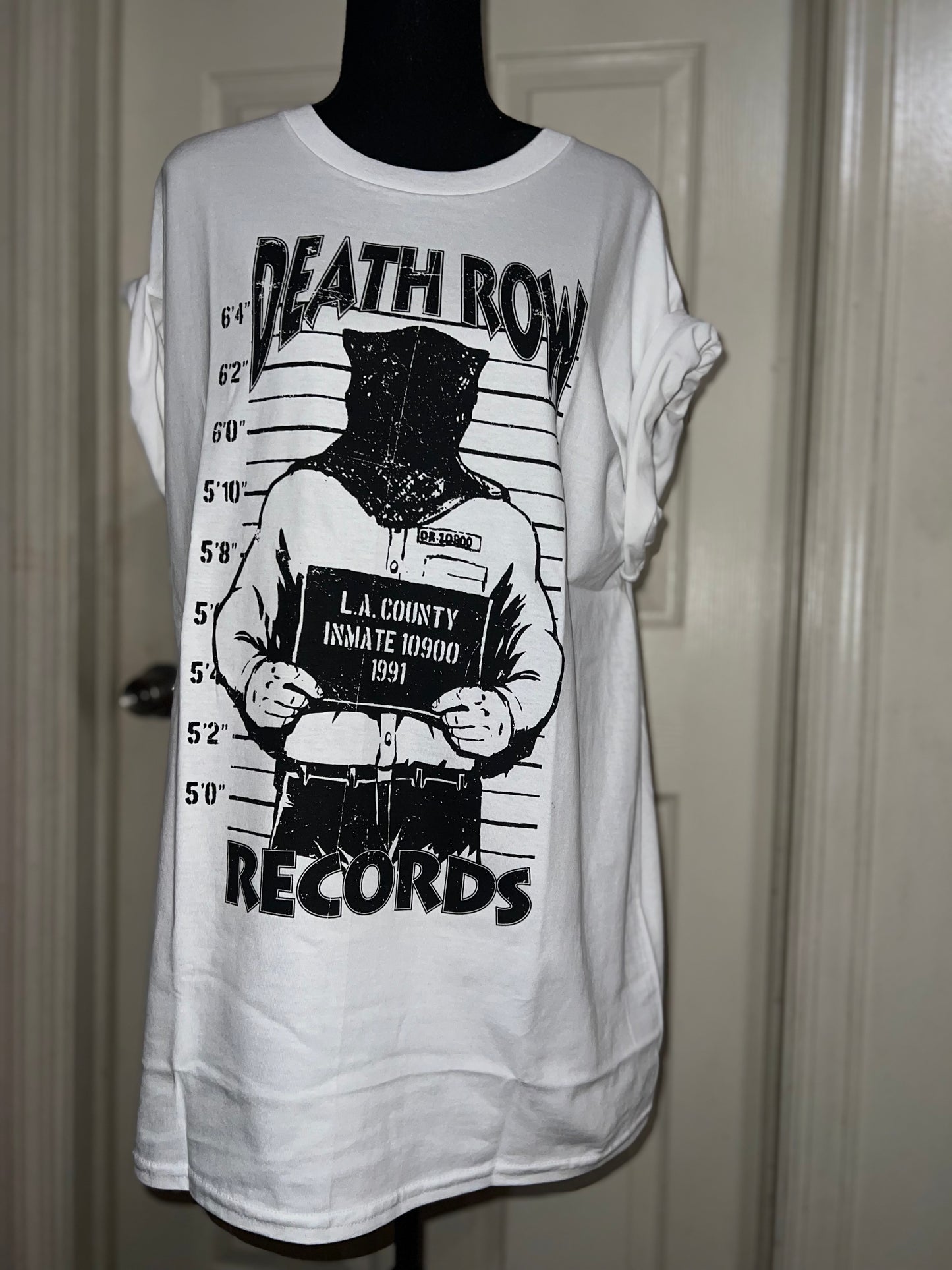 Death Row Records Oversized Distressed Tee
