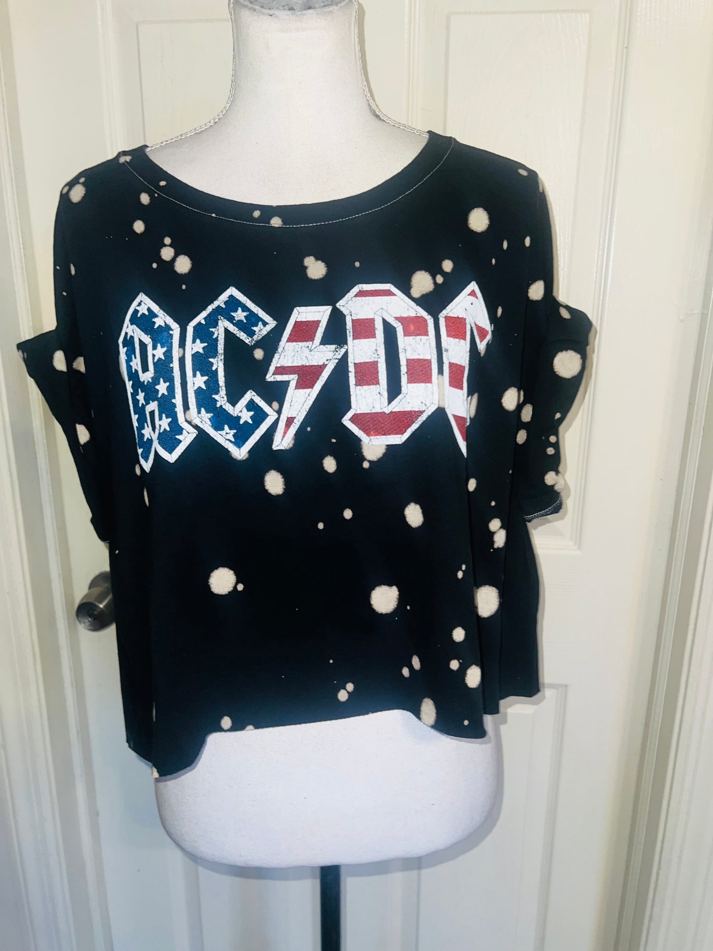 AC/DC Oversized Distressed Tee