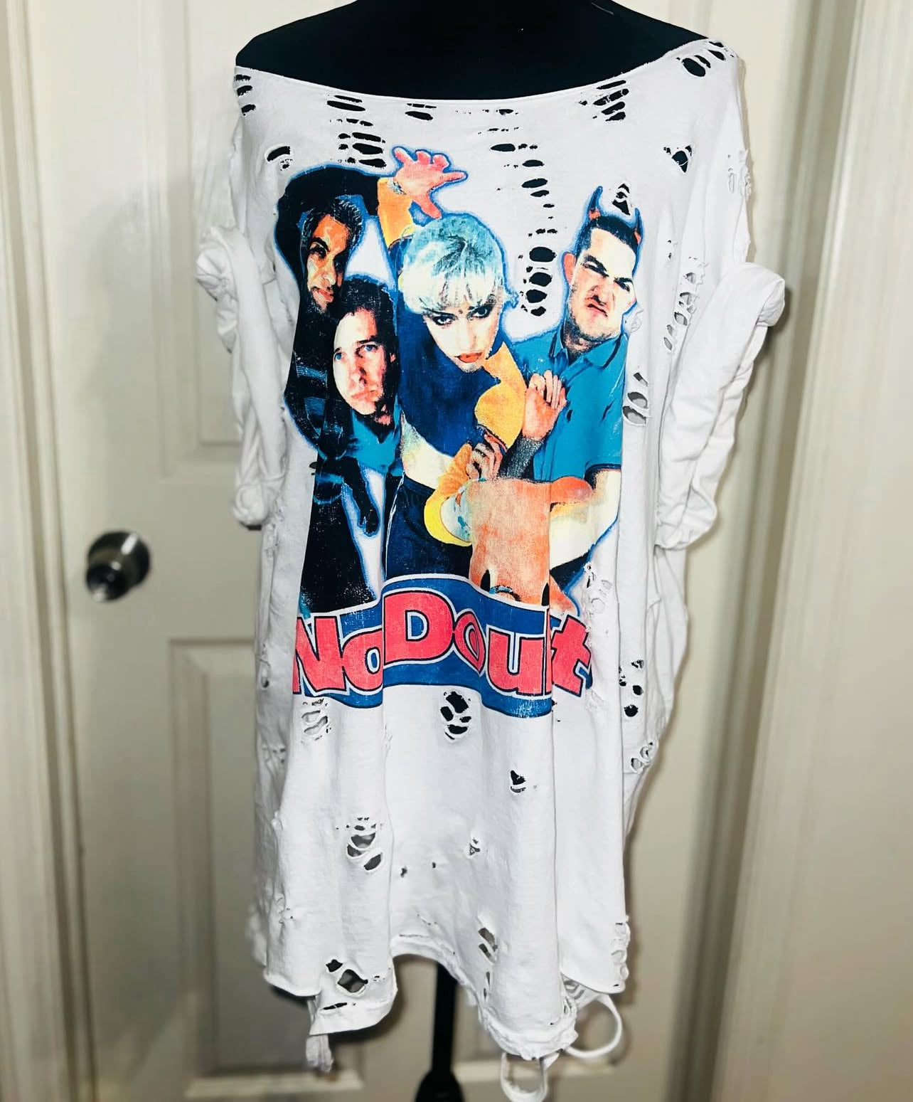No Doubt Oversized Distressed Tee
