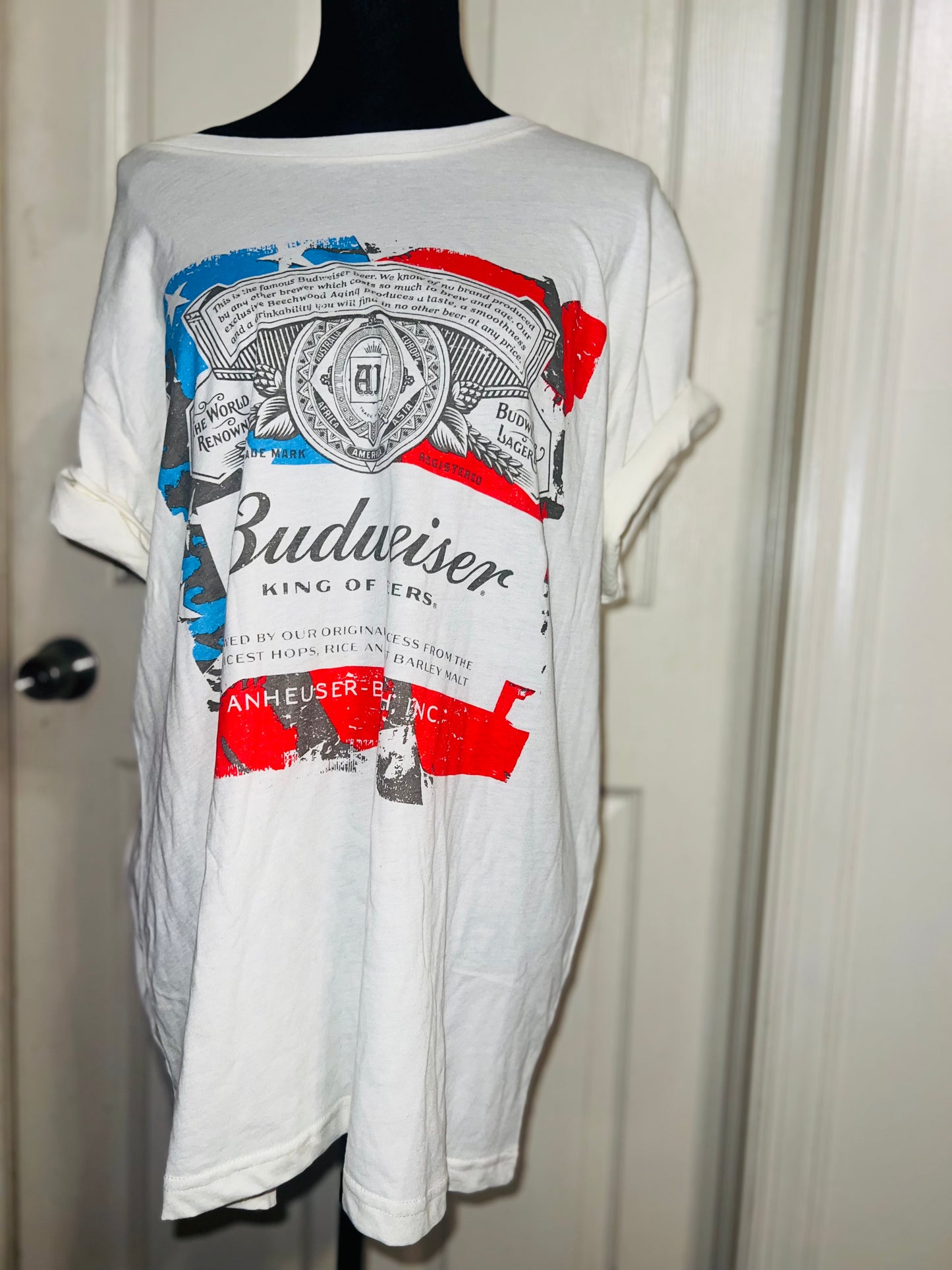Budweiser USA Oversized Distressed Tee