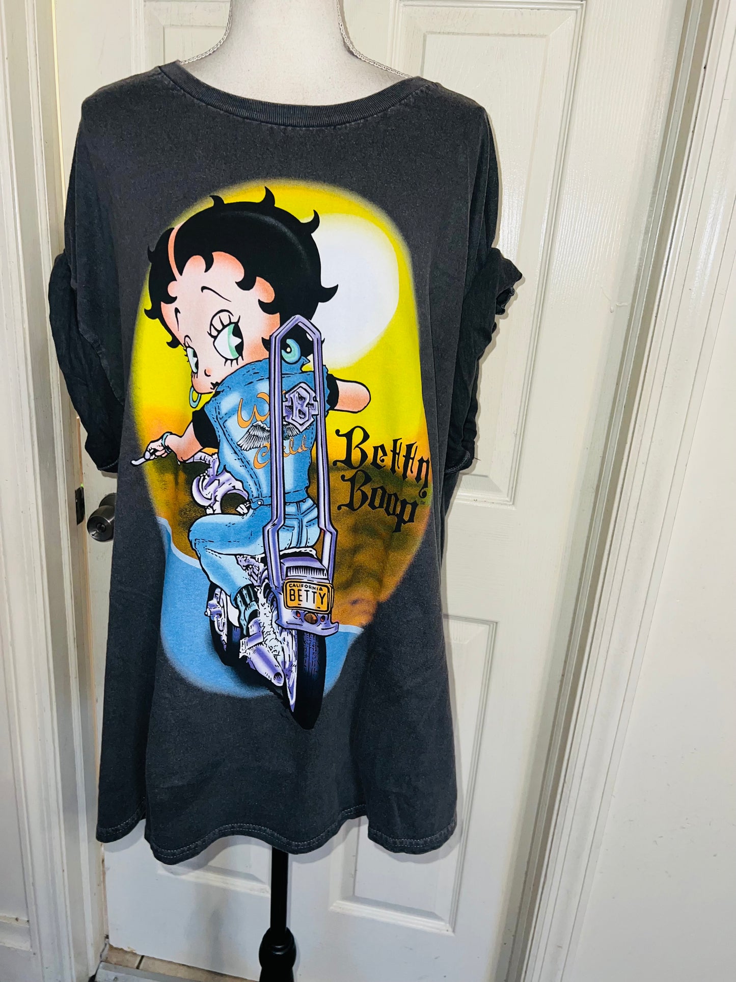 Betty Boop Wild Child Oversized Distressed Tee