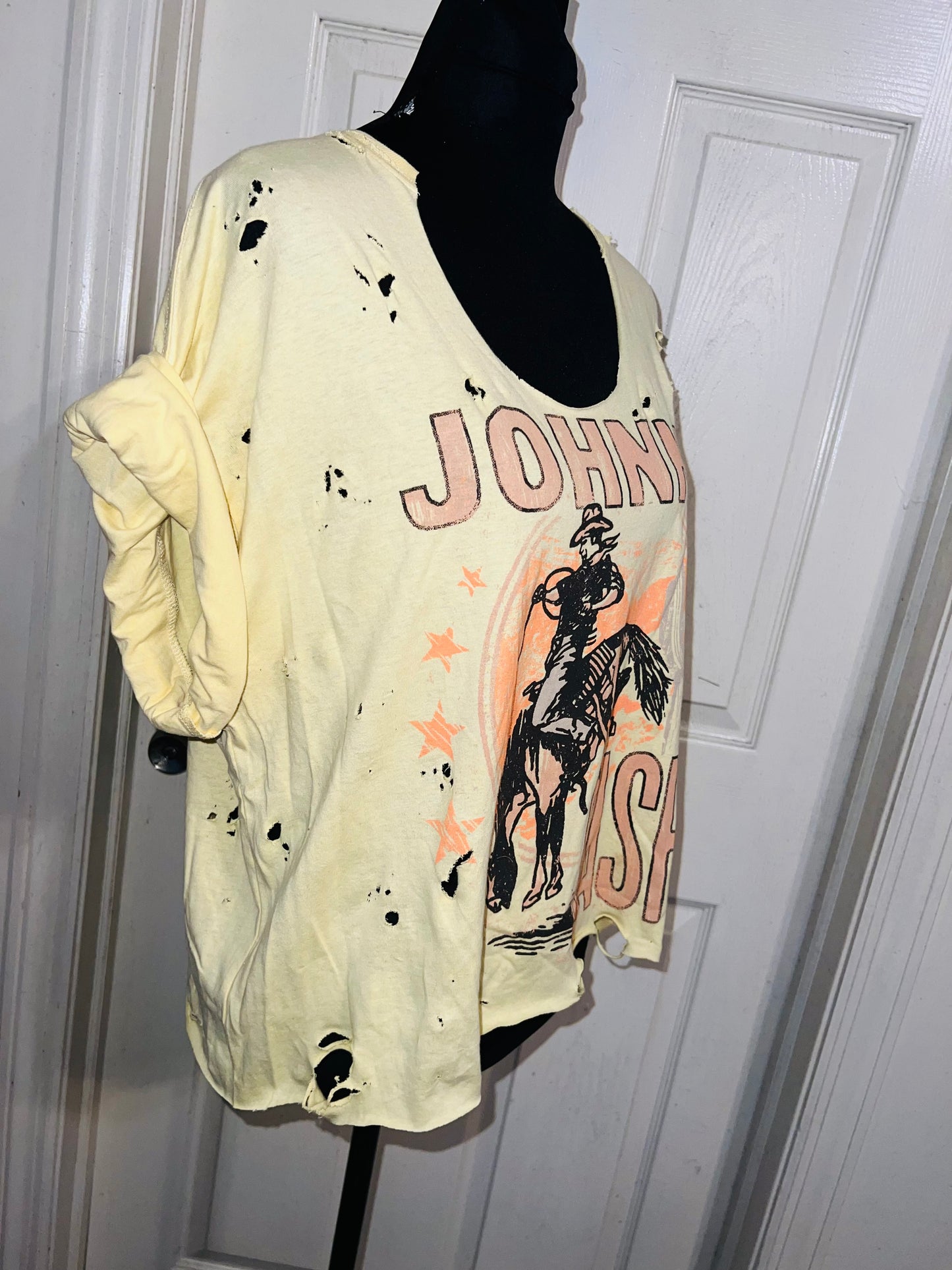 Johnny Cash Oversized Distressed Tee (As Is)