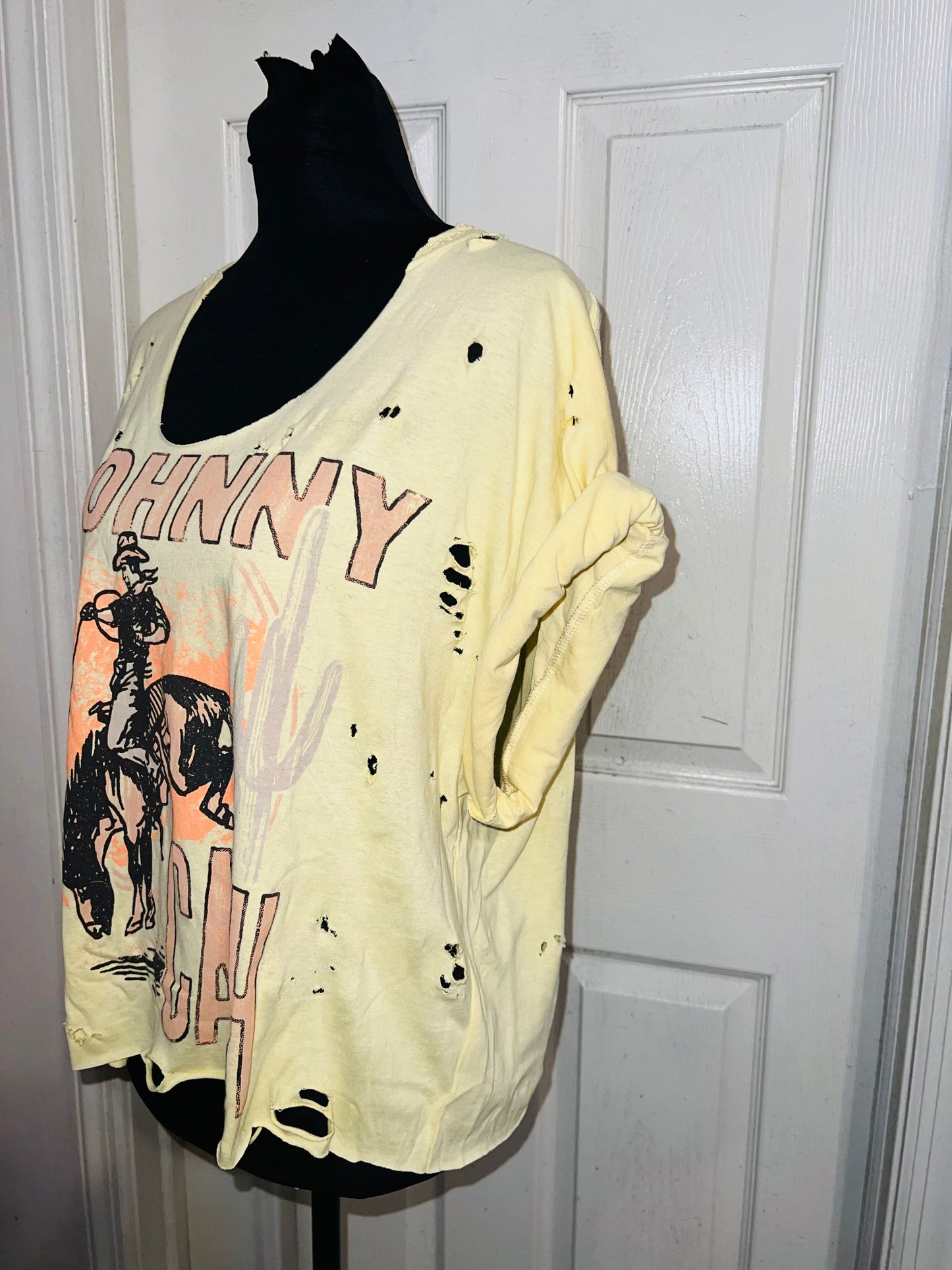 Johnny Cash Oversized Distressed Tee (As Is)