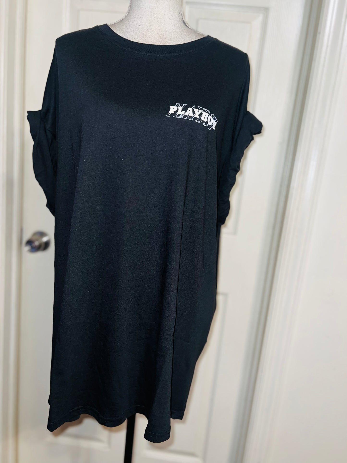 Playboy Double Sides Oversized Distressed Tee