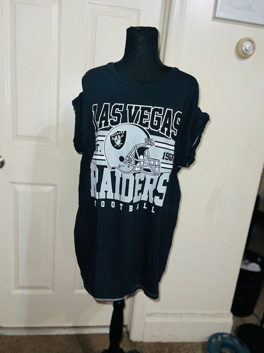 Las Vegas Raiders Oversized Distressed Tee