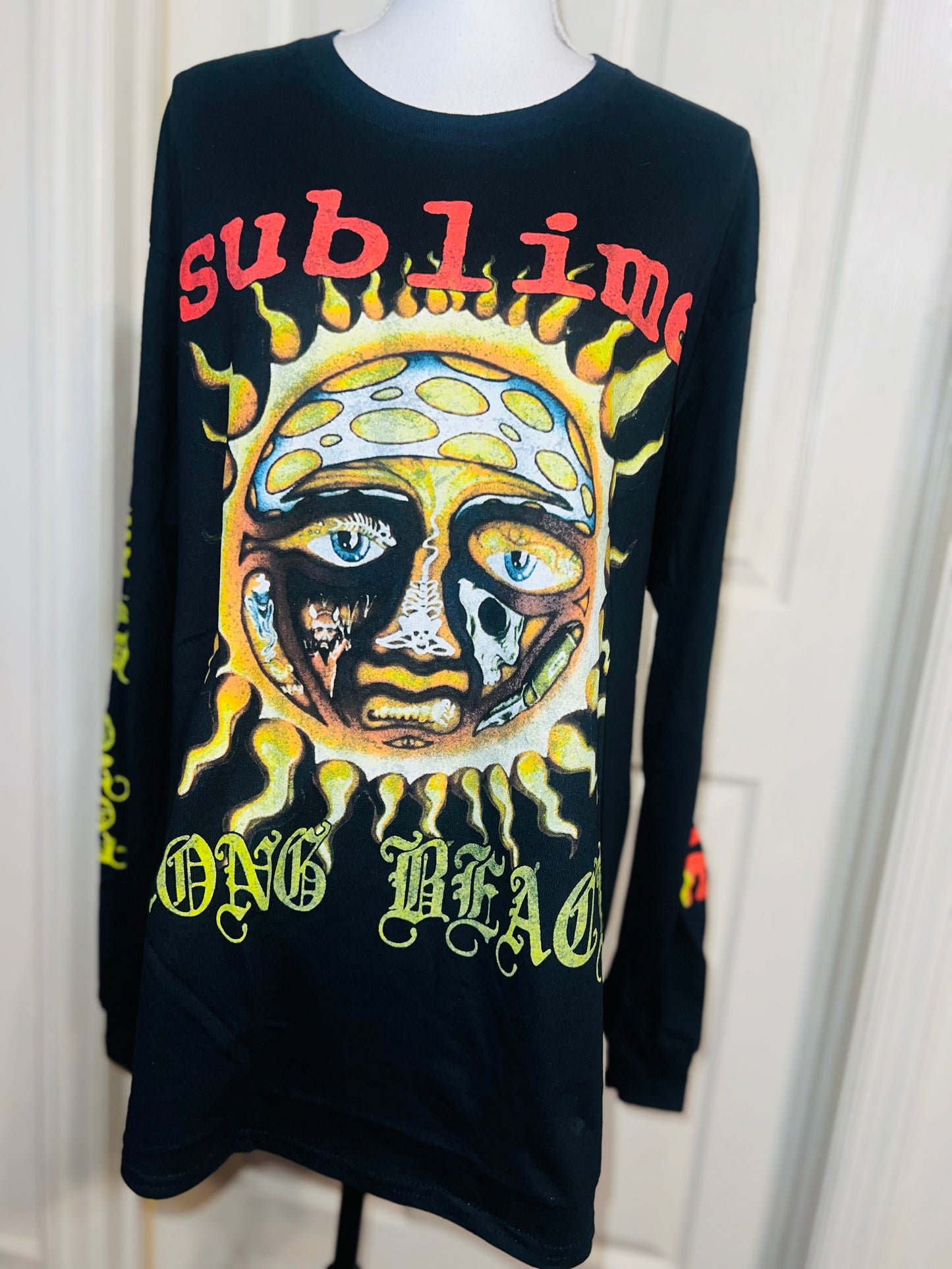Sublime Oversized Distressed Long Sleeve Tee