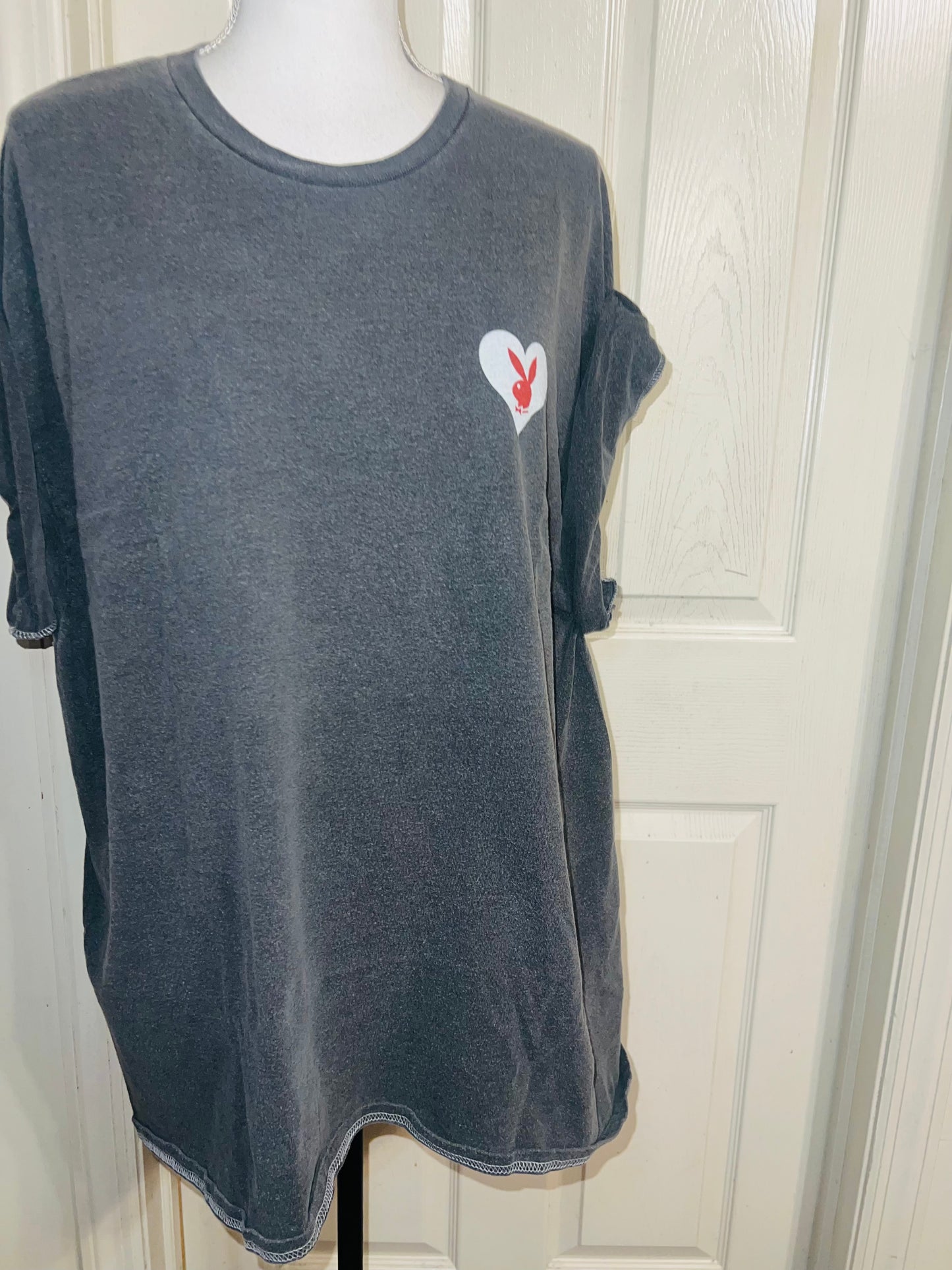 Playboy Double Sided Oversized Distressed Tee