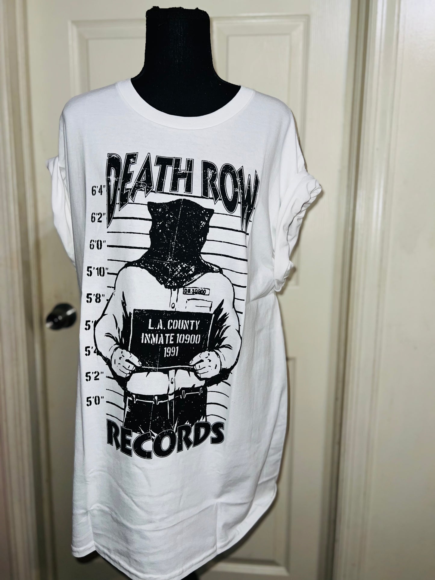 Death Row Records Oversized Distressed Tee
