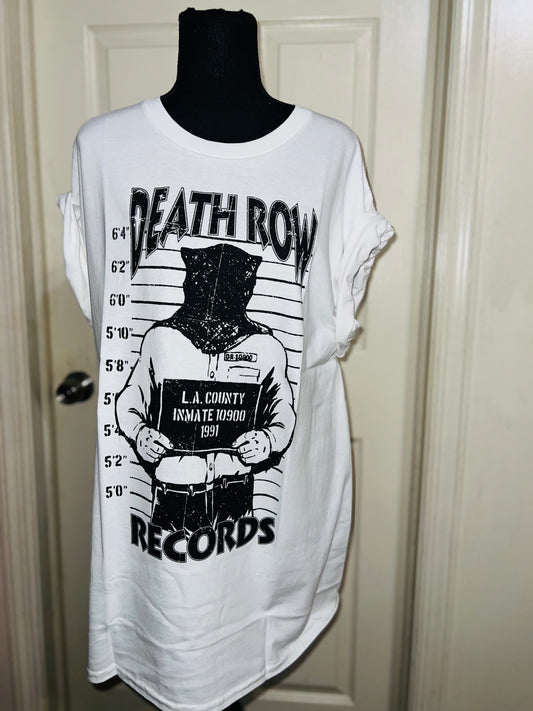 Death Row Records Oversized Distressed Tee