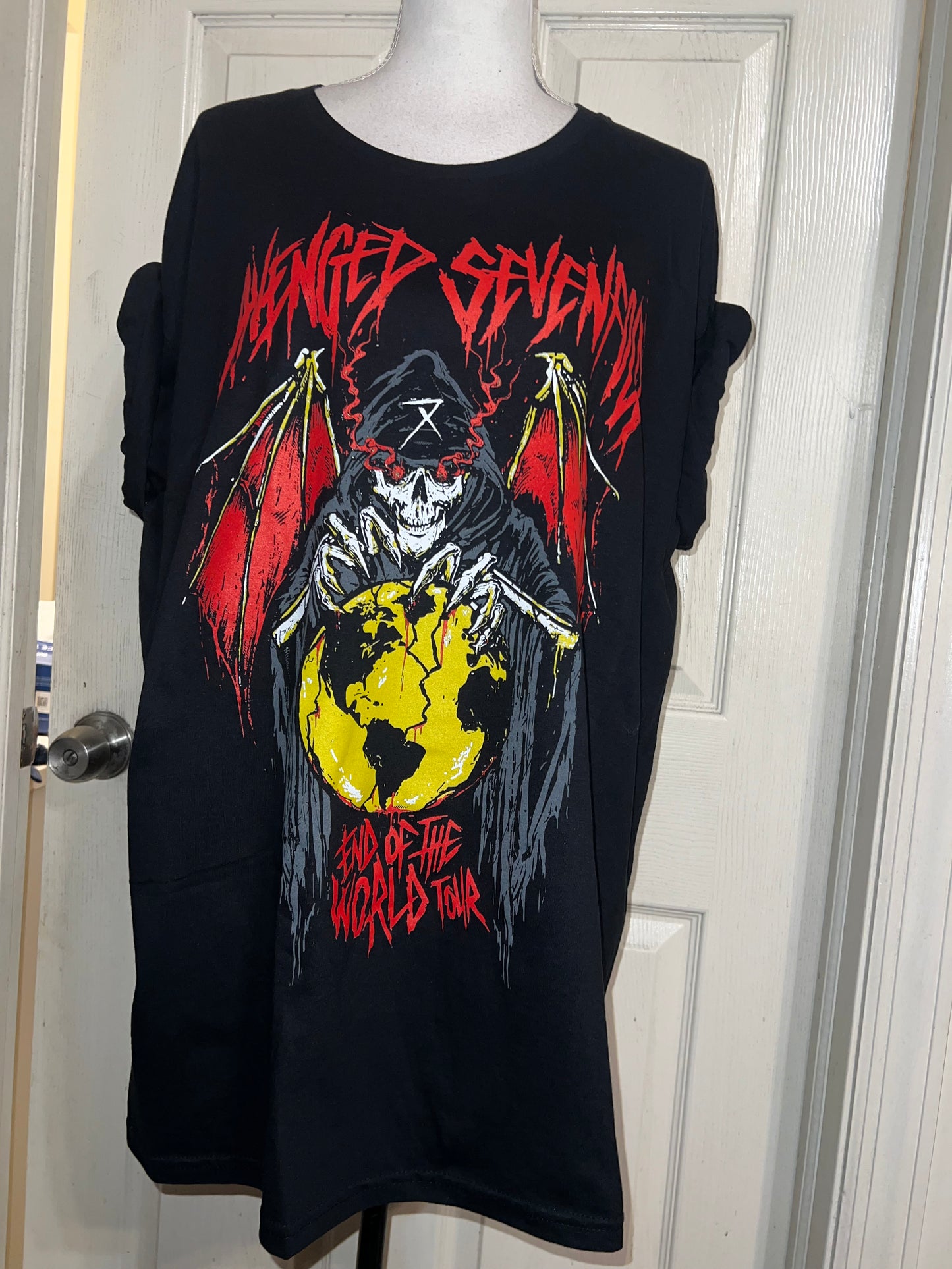 Avenged Sevenfold Oversized Distressed Tee