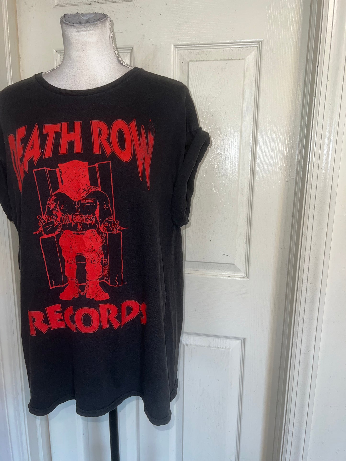 Death Row Records Oversized Distressed Tee