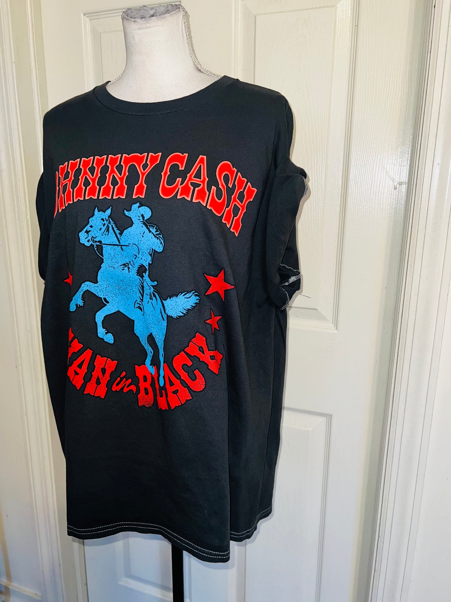 Johnny Cash Double Sided Oversized Distressed Tee