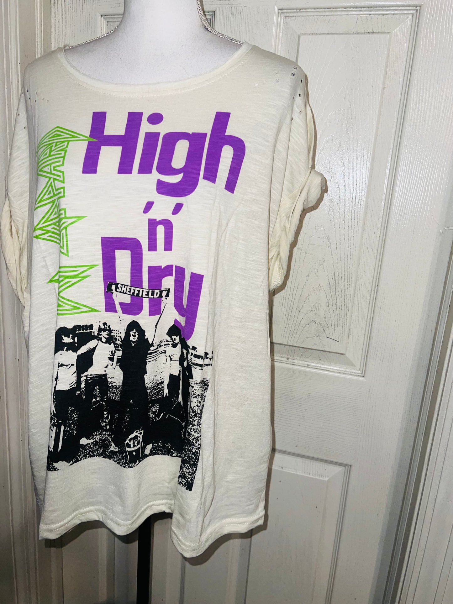 Def Leppard Oversized Distressed Tee