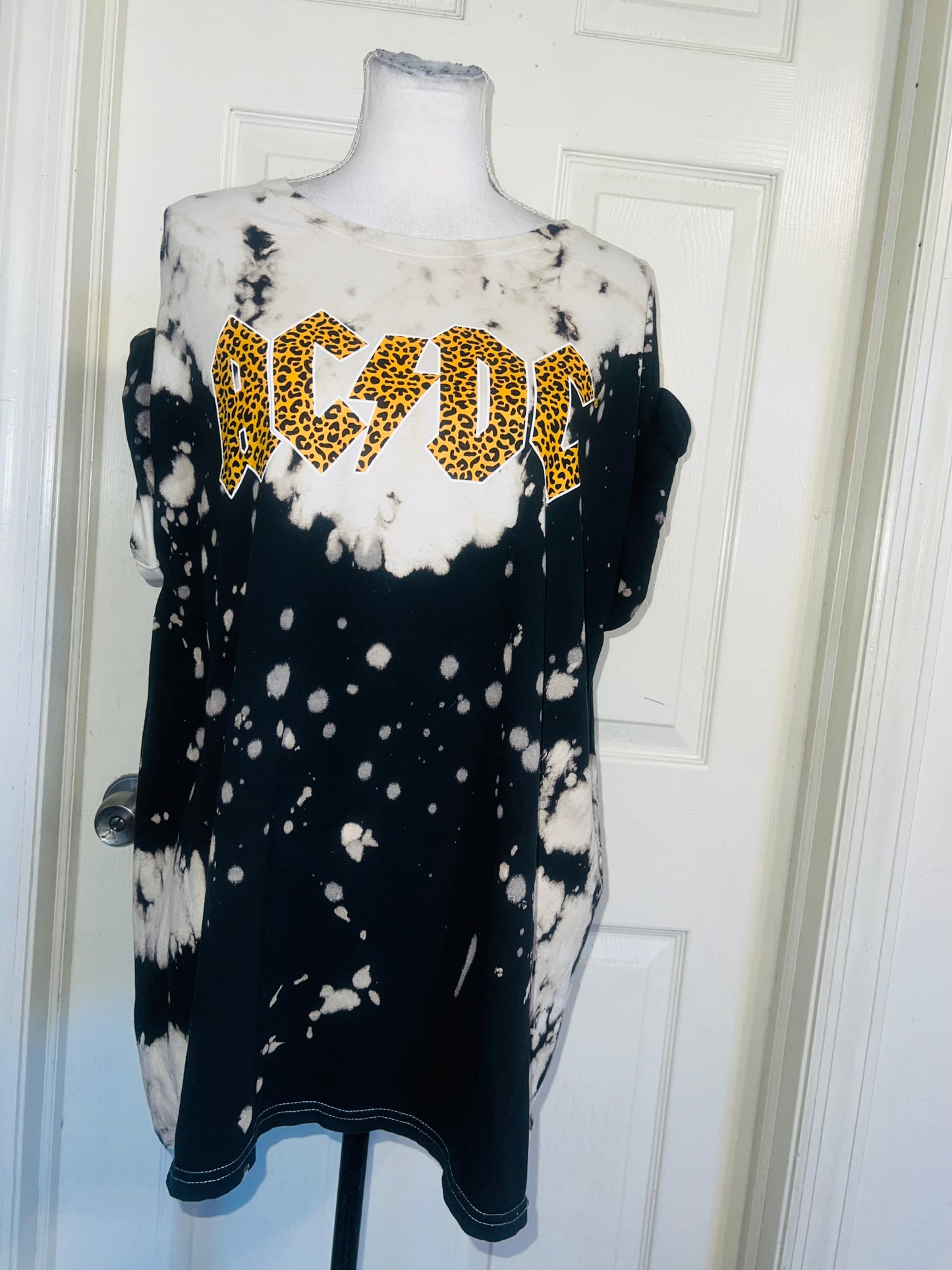 AC/DC Oversized Distressed Tee