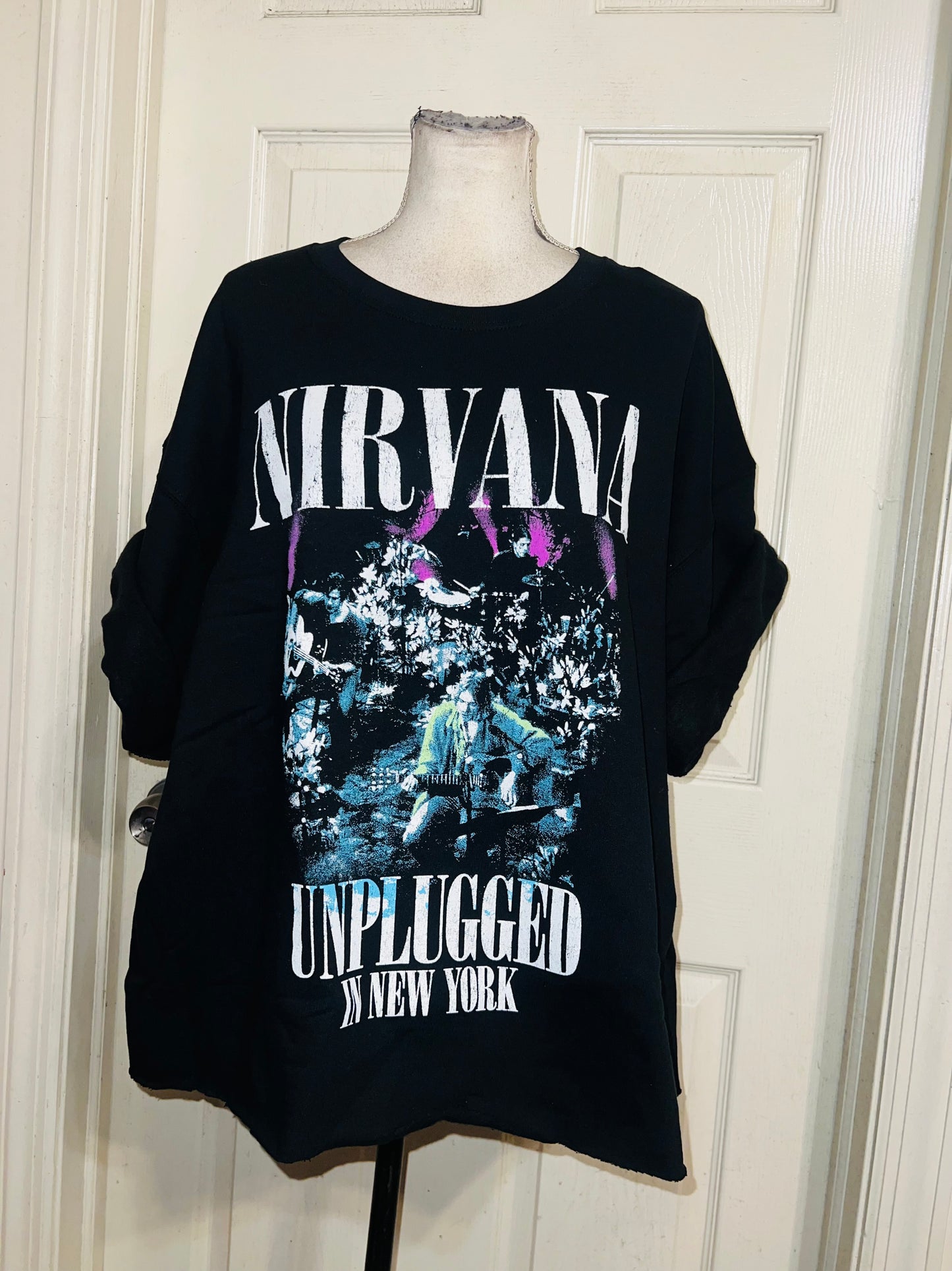 Nirvana Oversized Distressed Sweatshirt Tee