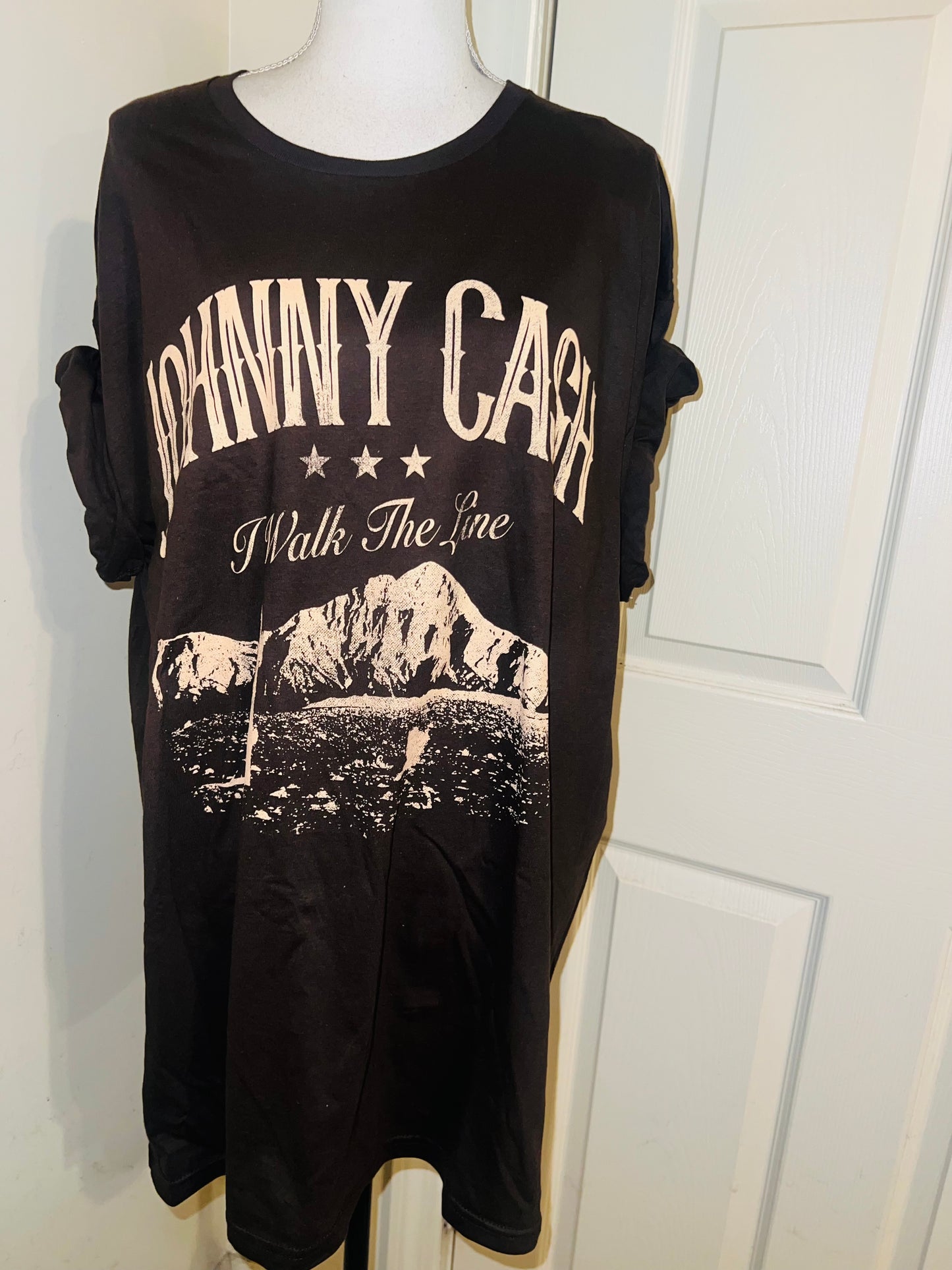 Johnny Cash Oversized Distressed Tee