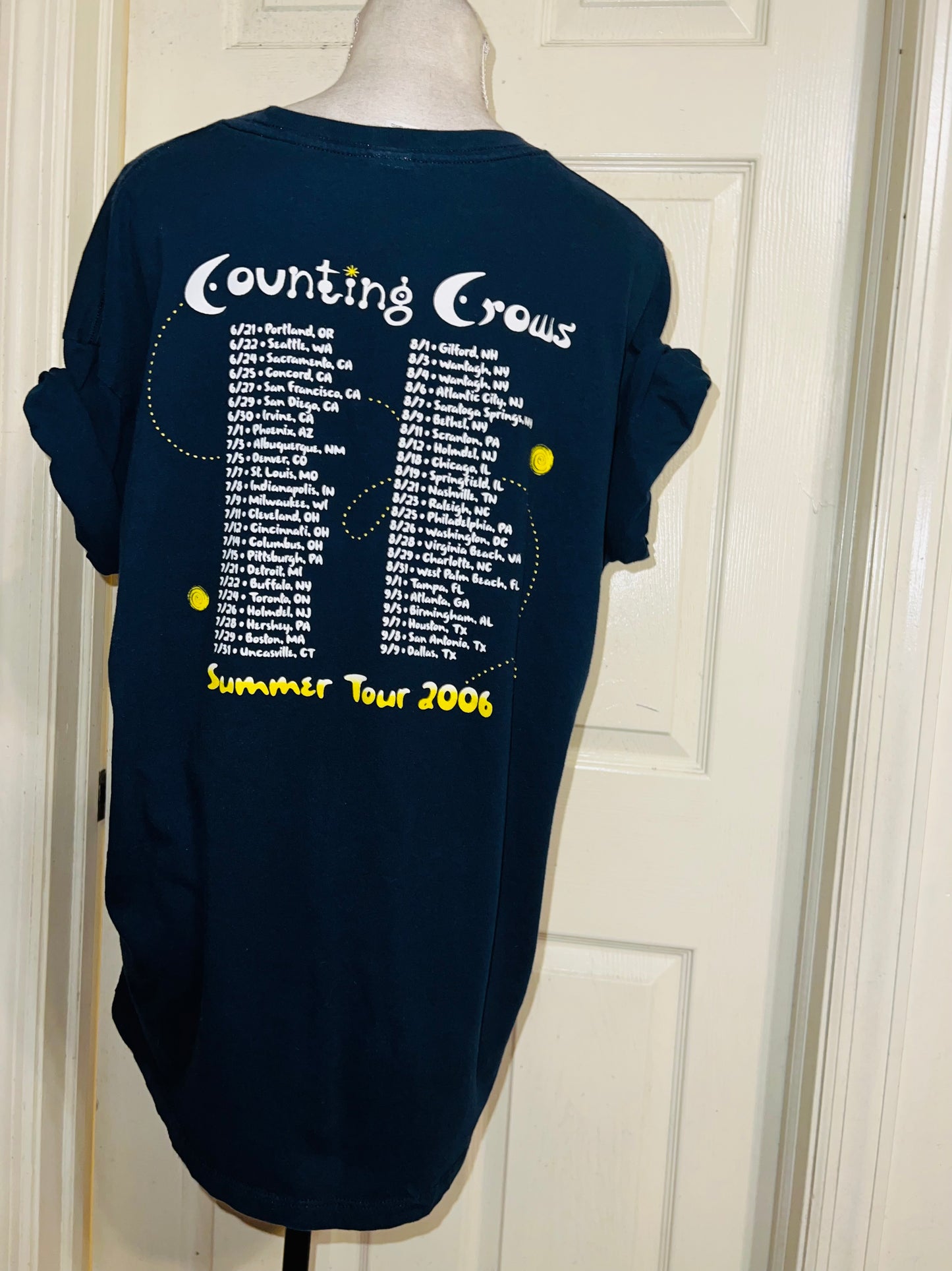 Counting Crows Double Sided Oversized Distressed Tee