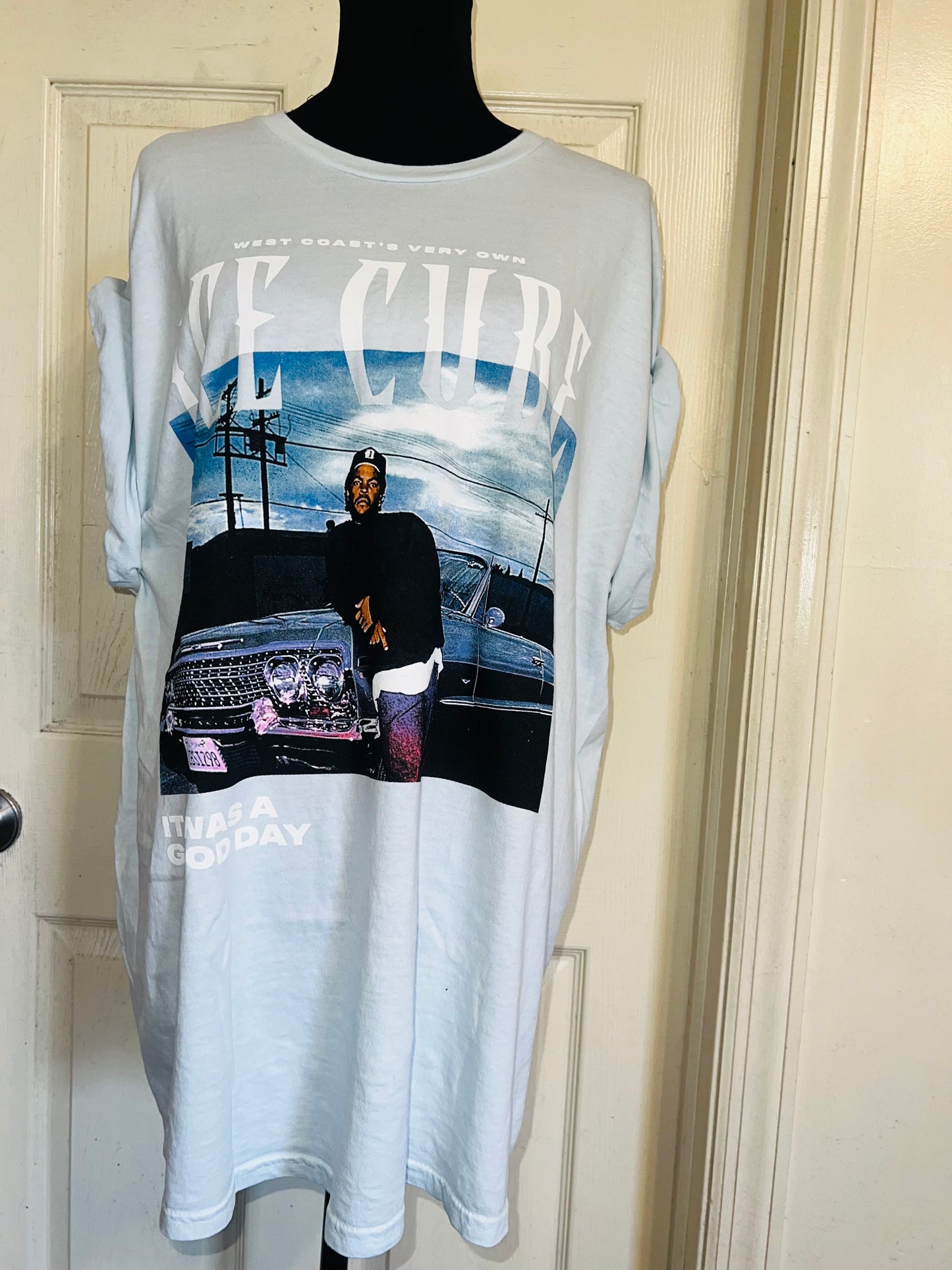 Ice Cube Double Sided Oversized Distressed Tee