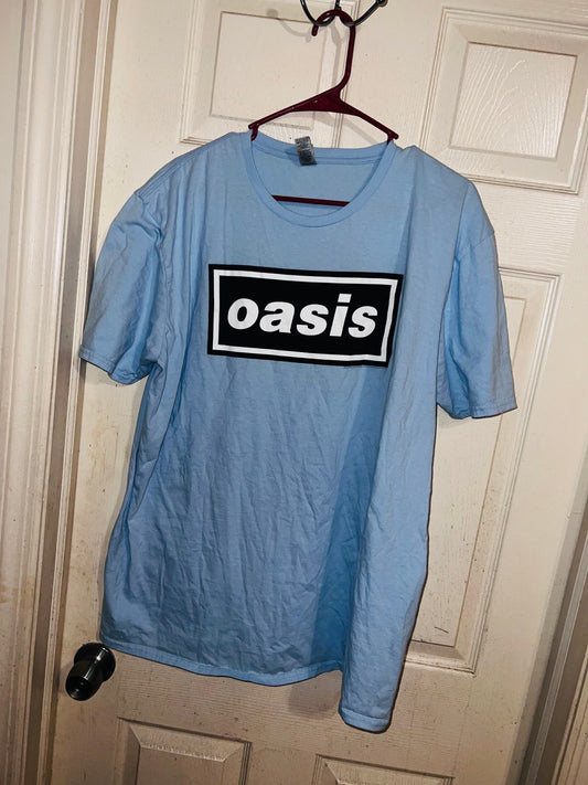 Oasis Vintage Oversized Distressed Tee