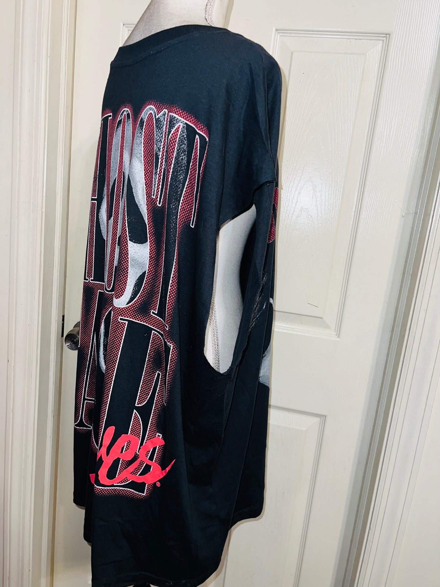 Scream Ghost Face Double Sided Oversized Distressed Tank