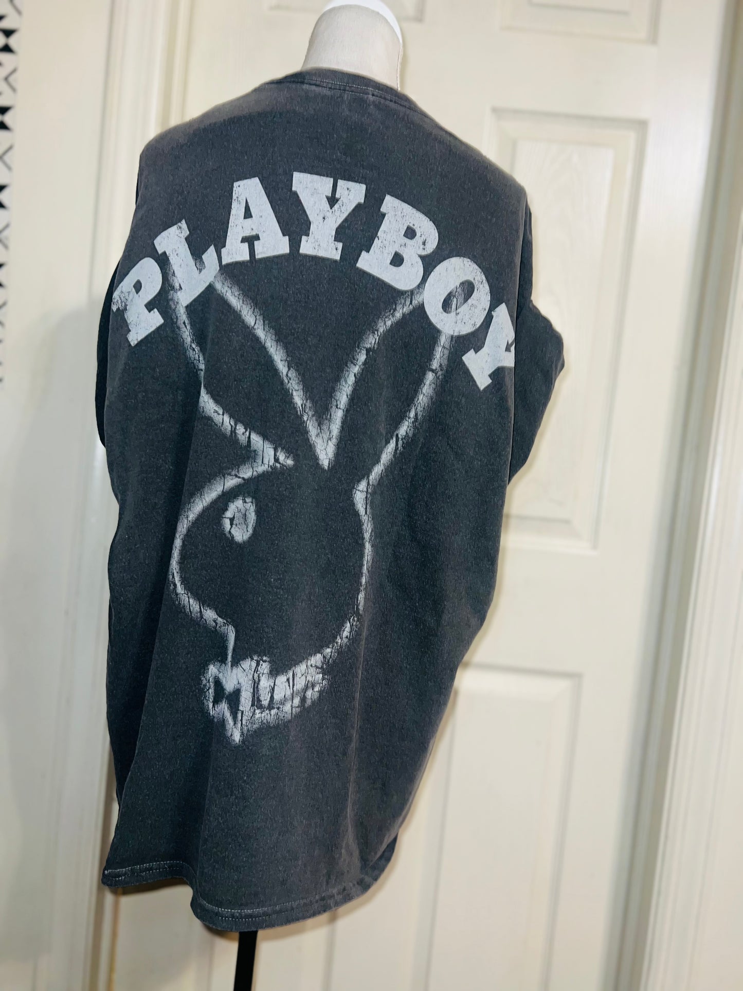 Playboy Double Sided Oversized Distressed Tee