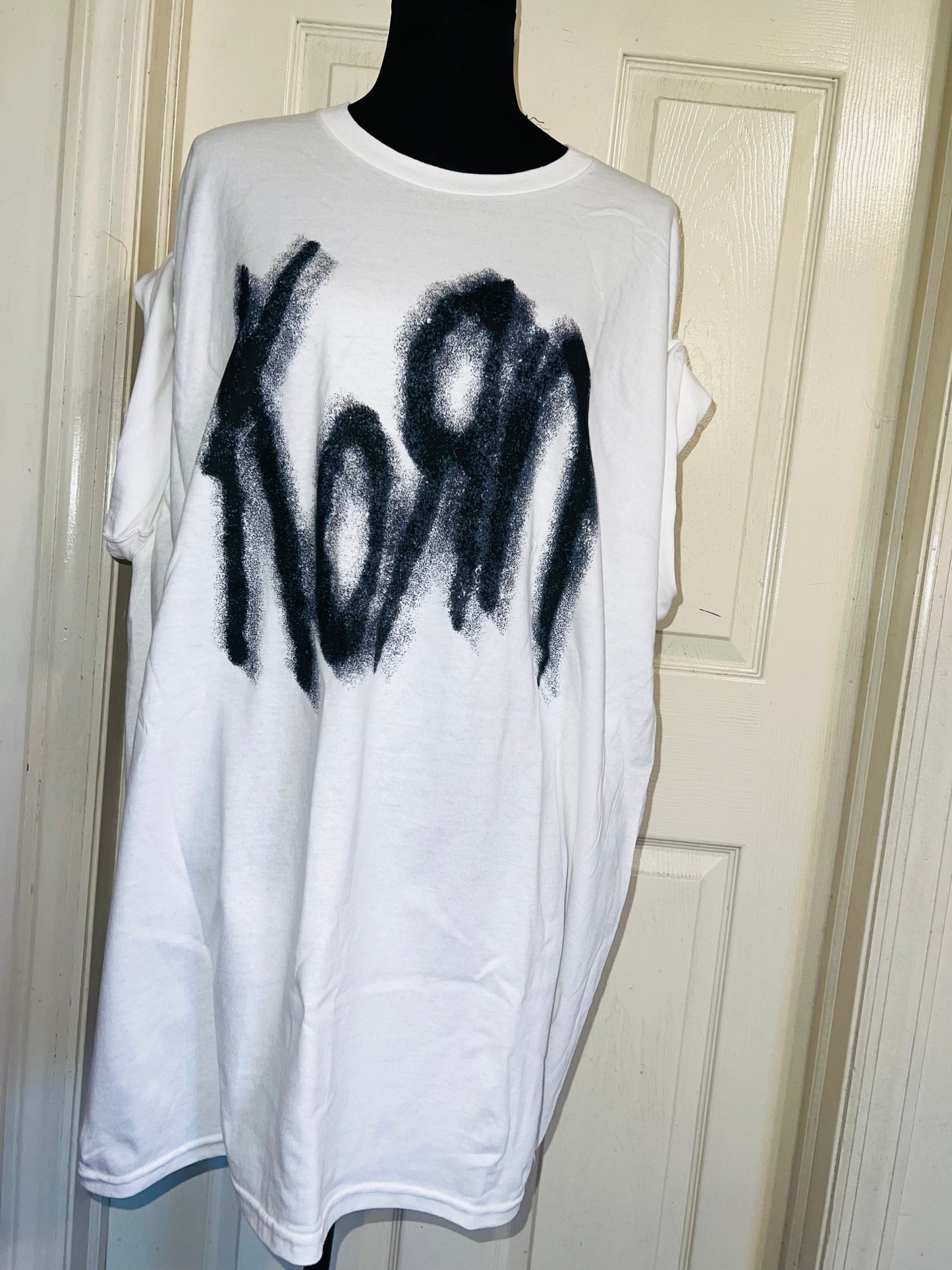 Korn Double Sided Oversized Distressed Tee