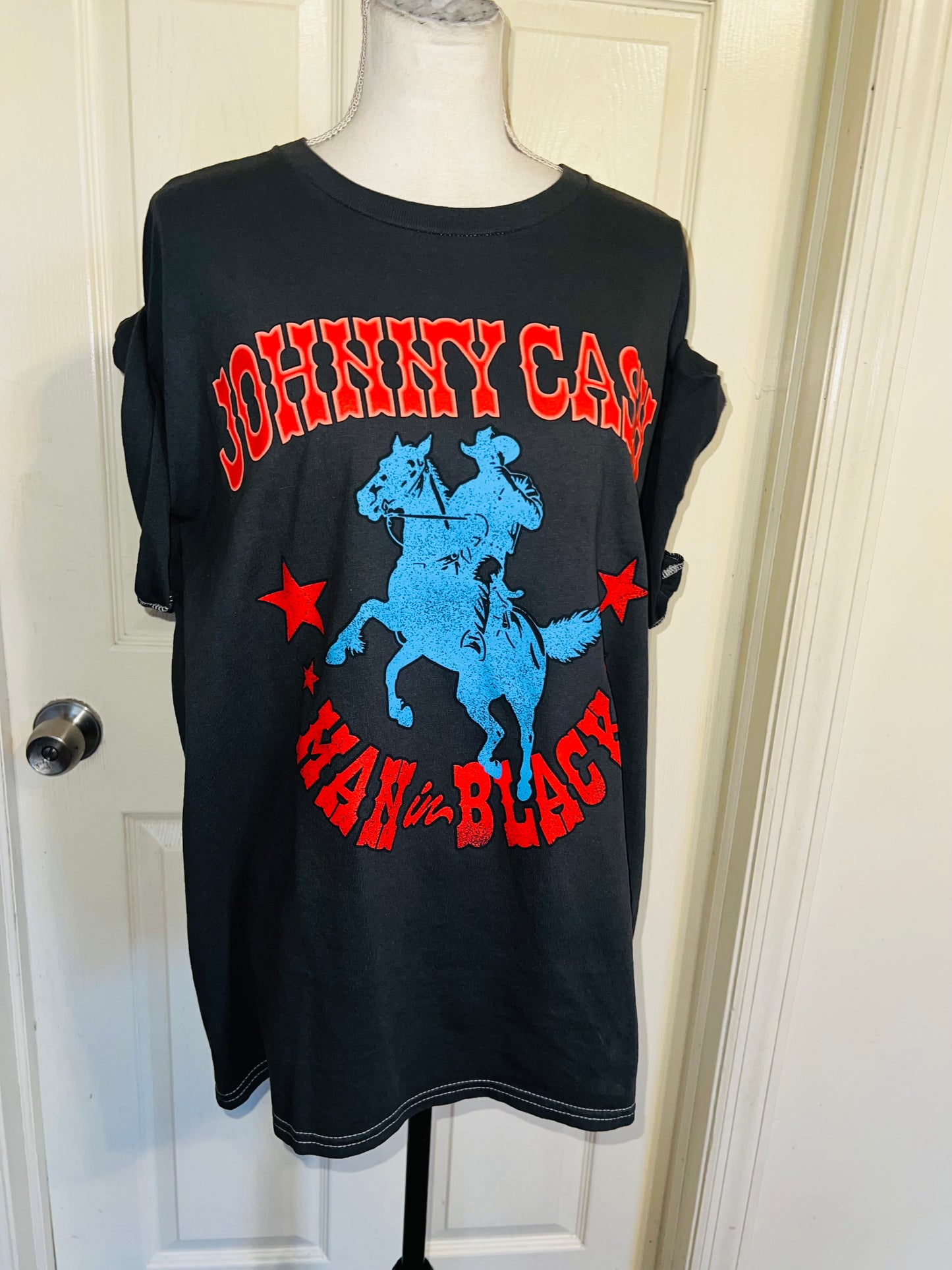 Johnny Cash Double Sided Oversized Distressed Tee