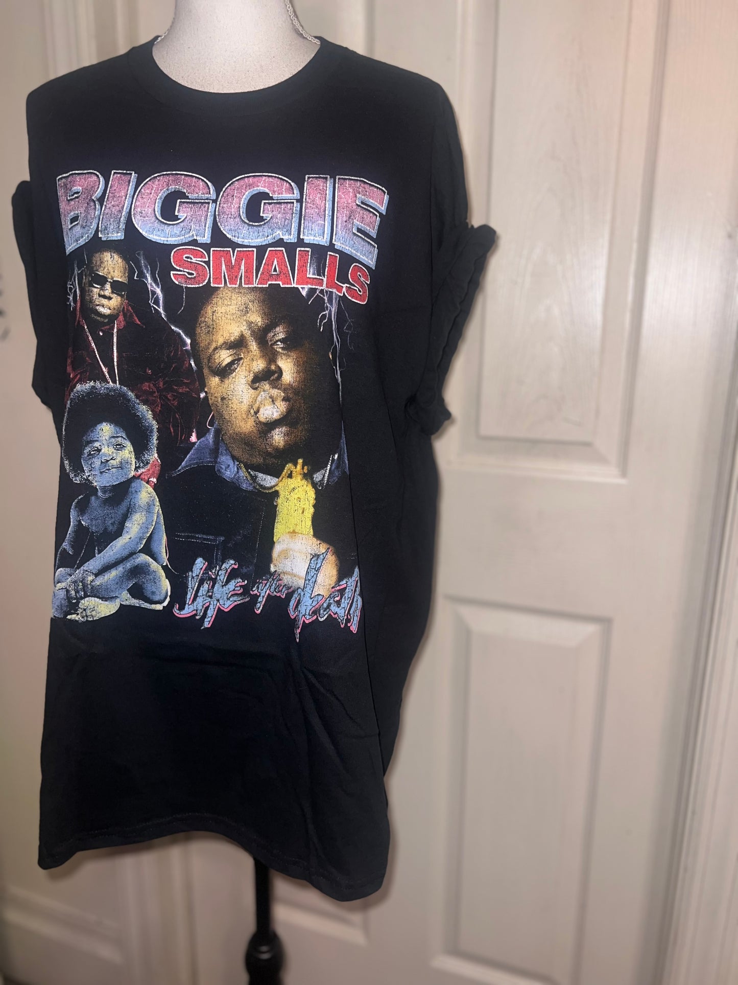 Biggie Smalls Oversized Distressed Tee