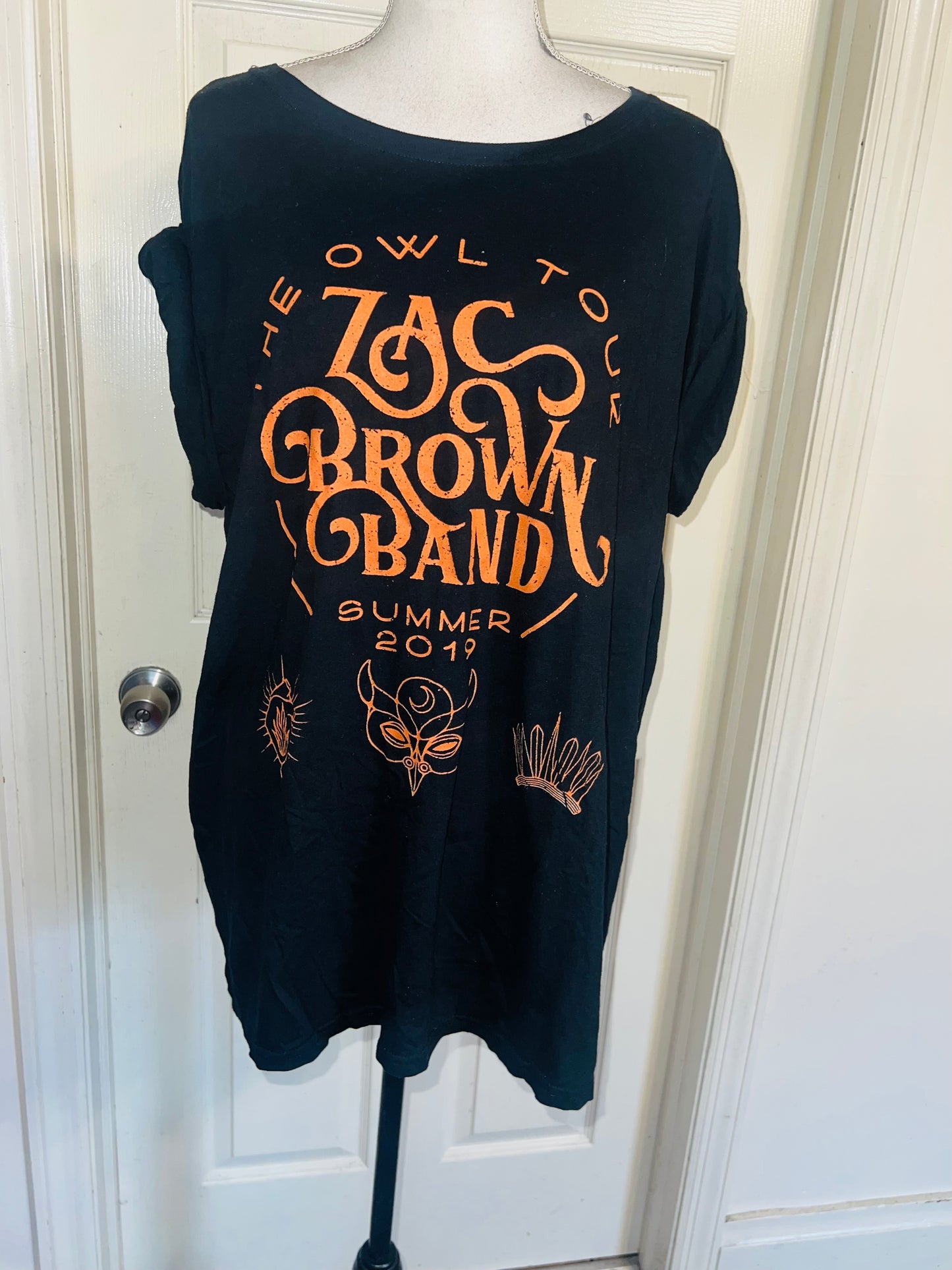 Zac Brown Band Double Sides Oversized Distressed Tee