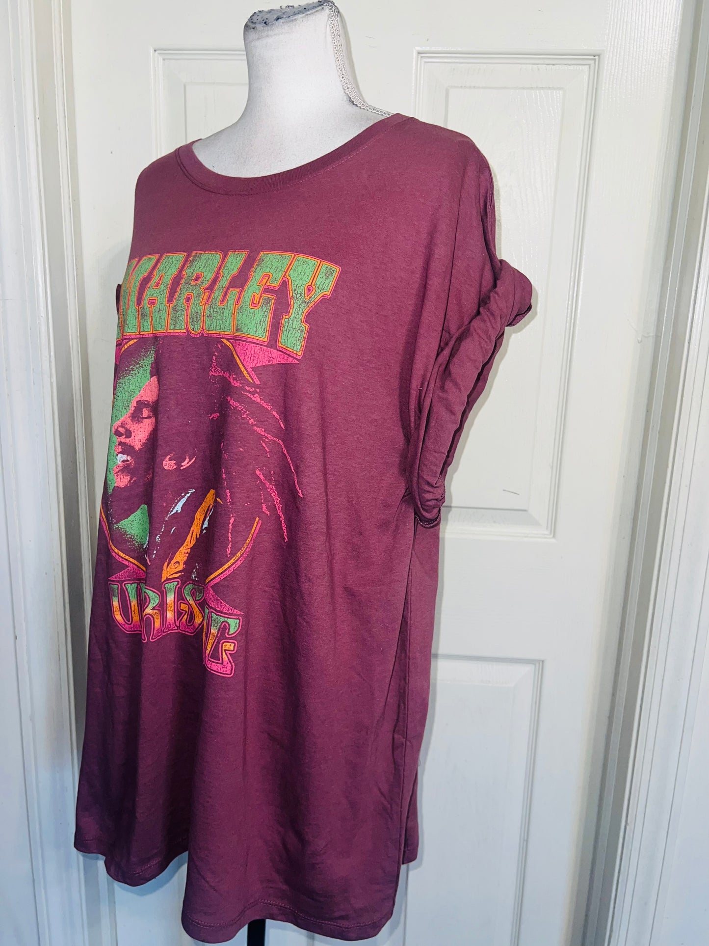 Bob Marley Oversized Distressed Tee