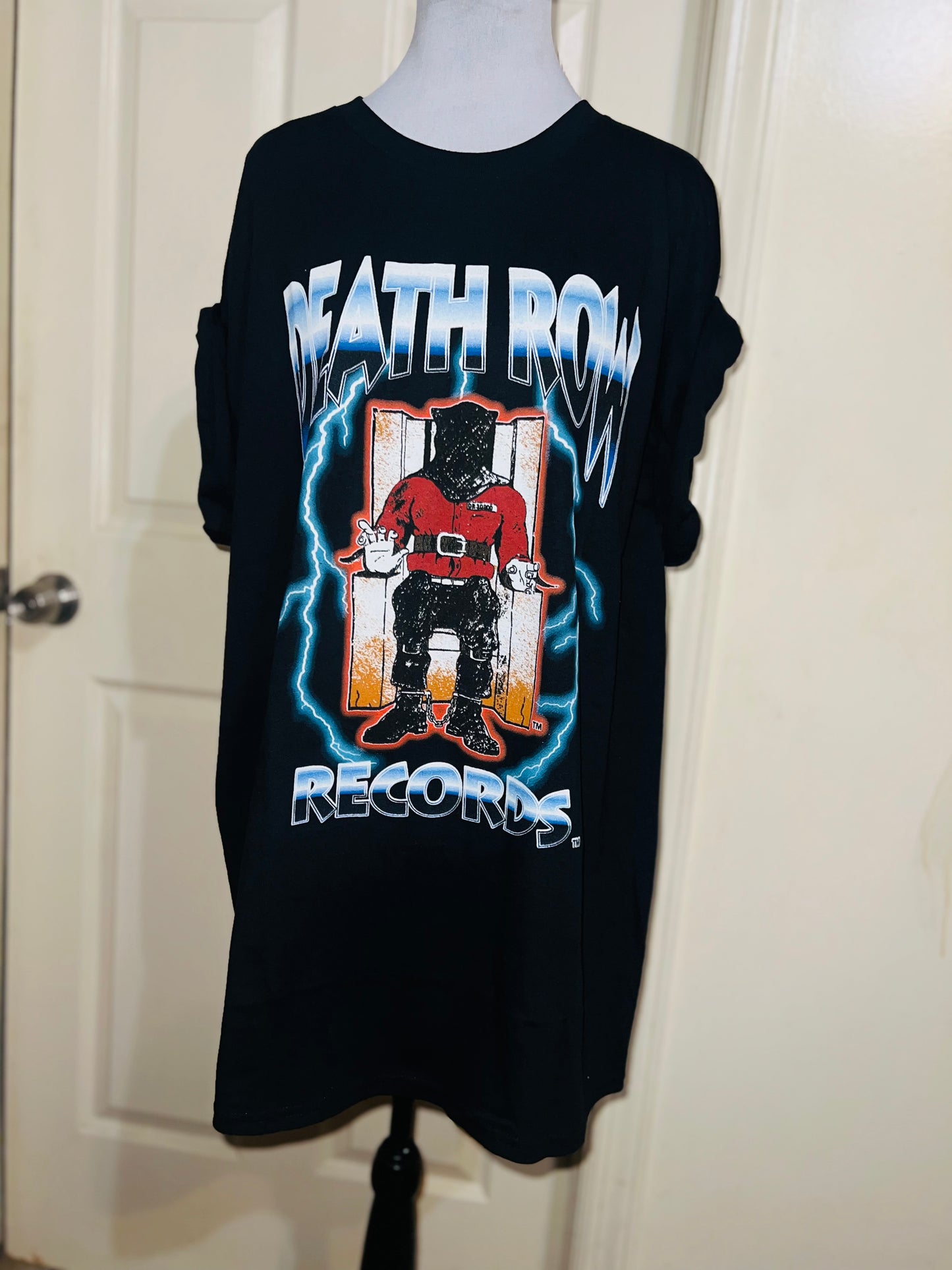 Death Row Records Oversized Distressed Tee