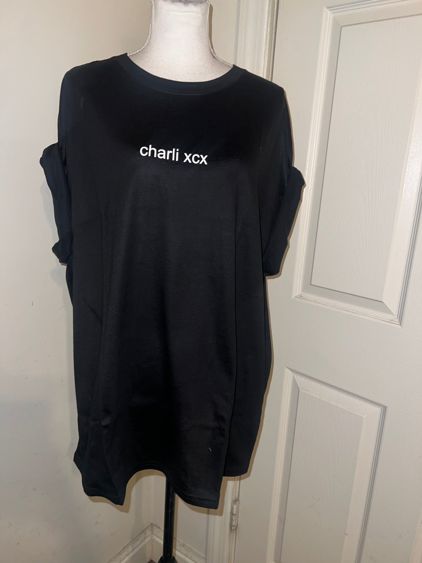 Charli XCX Double Sided Oversized Distressed Tee