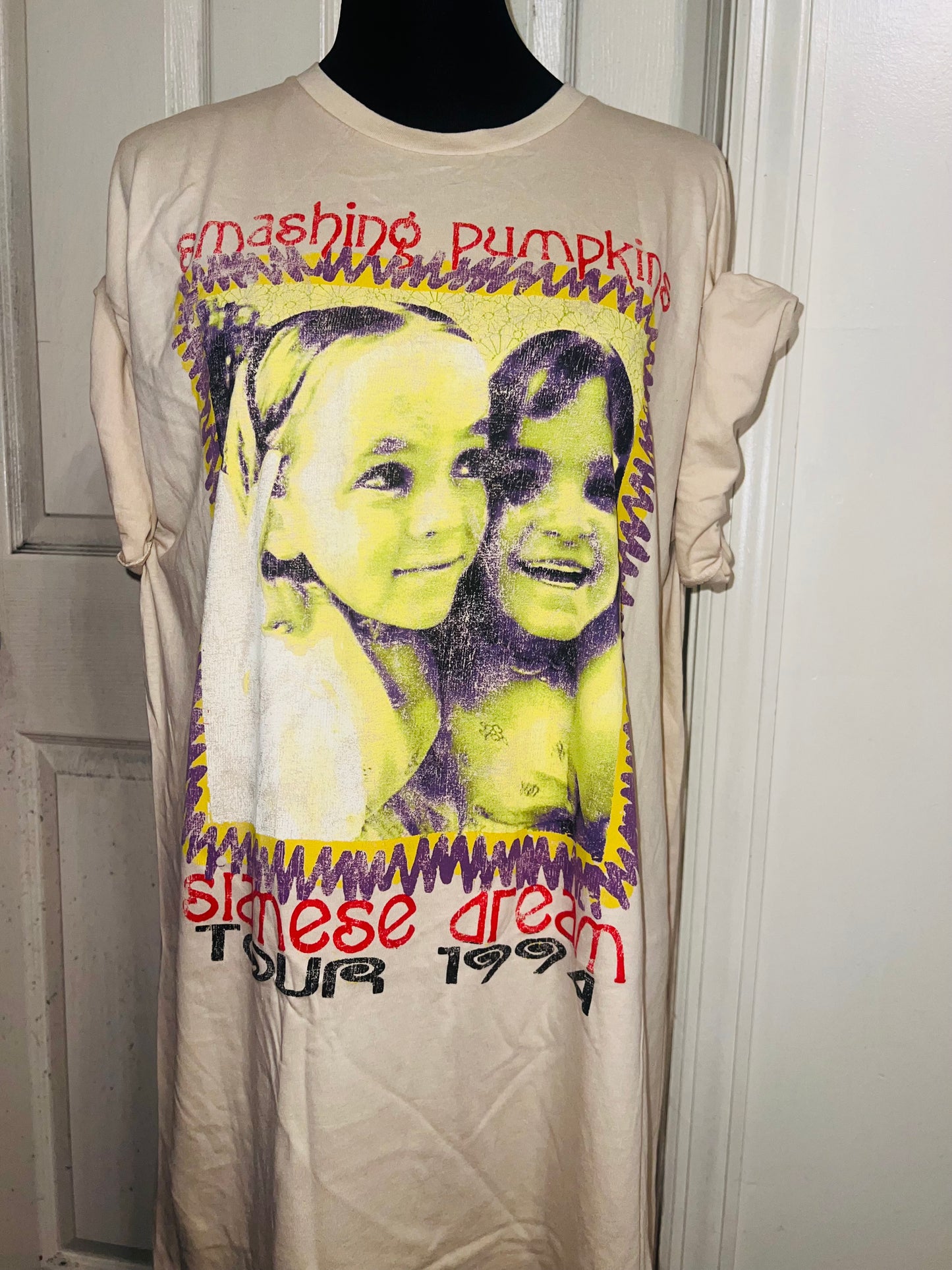 The Smashing Pumpkins Double Sided Oversized Distressed Tee