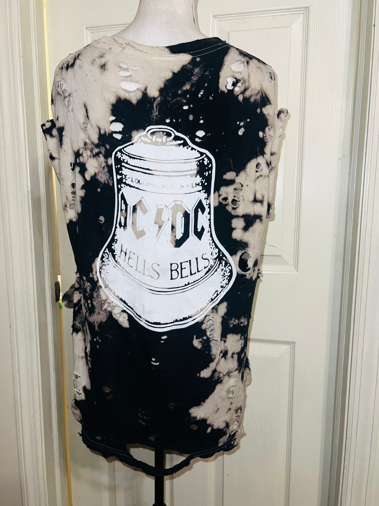 AC/DC Double Sided Oversized Distressed Tee