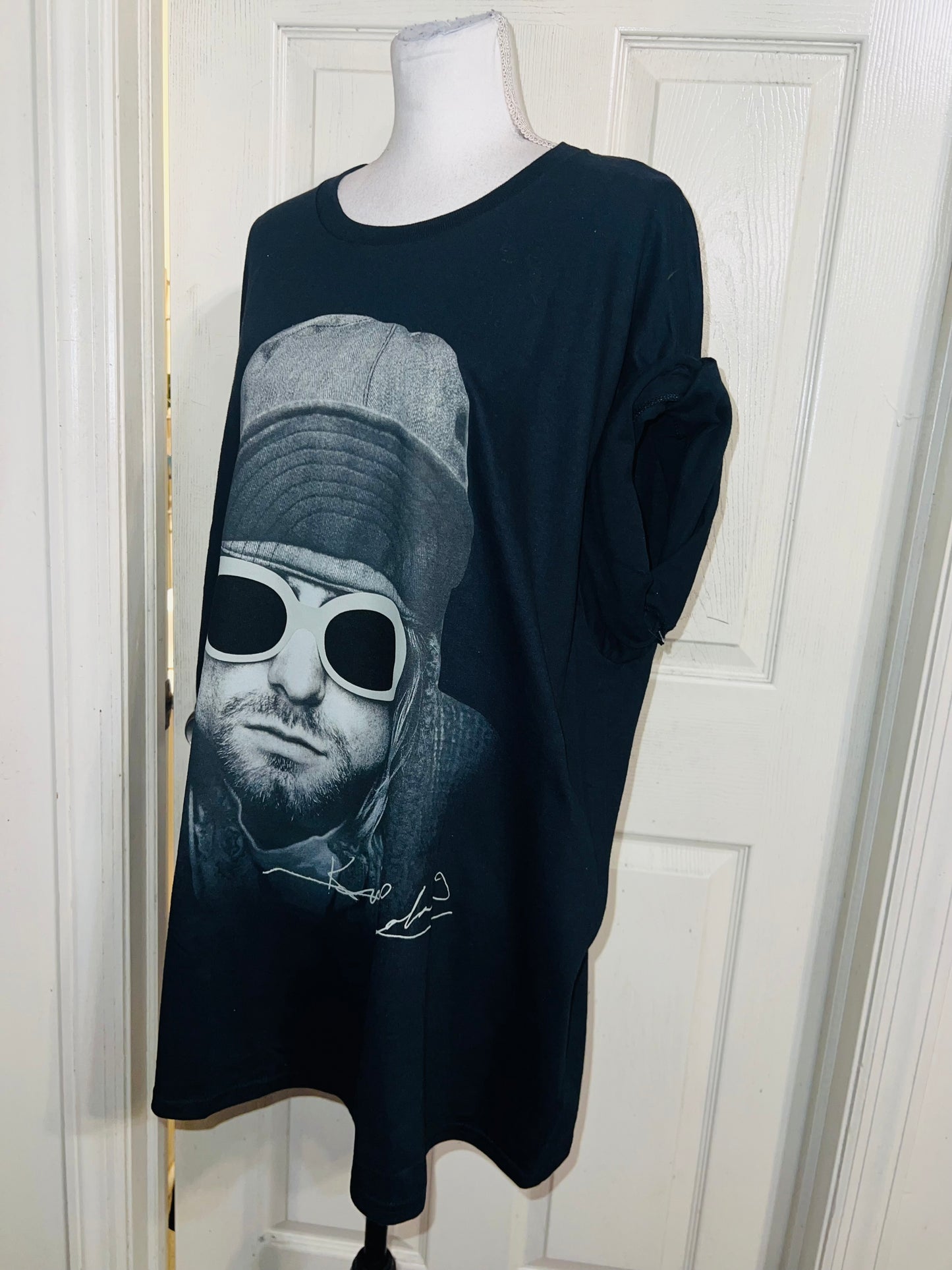 Kurt Cobain Oversized Distressed Tee