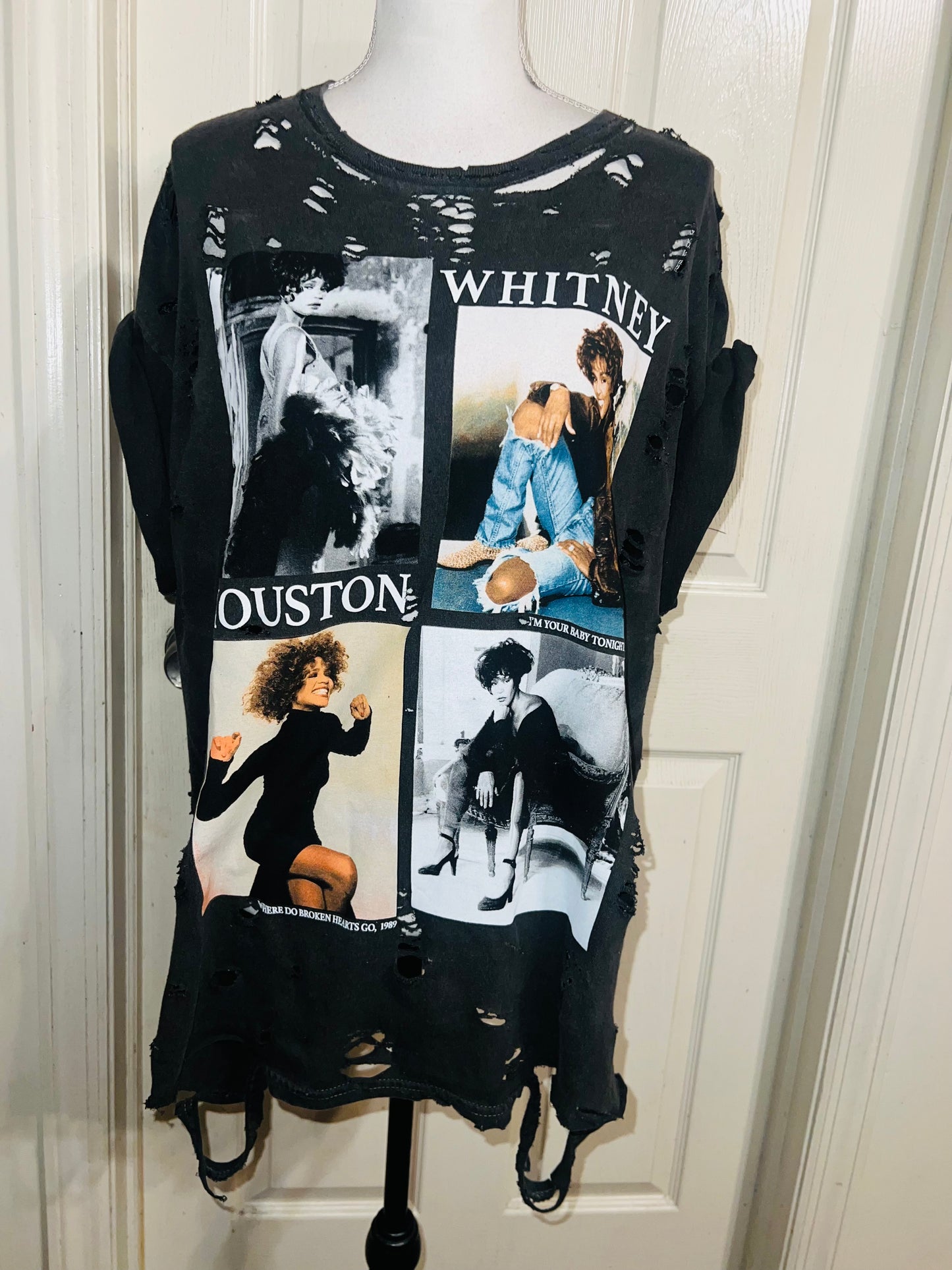 Whitey Houston Oversized Distressed Tee