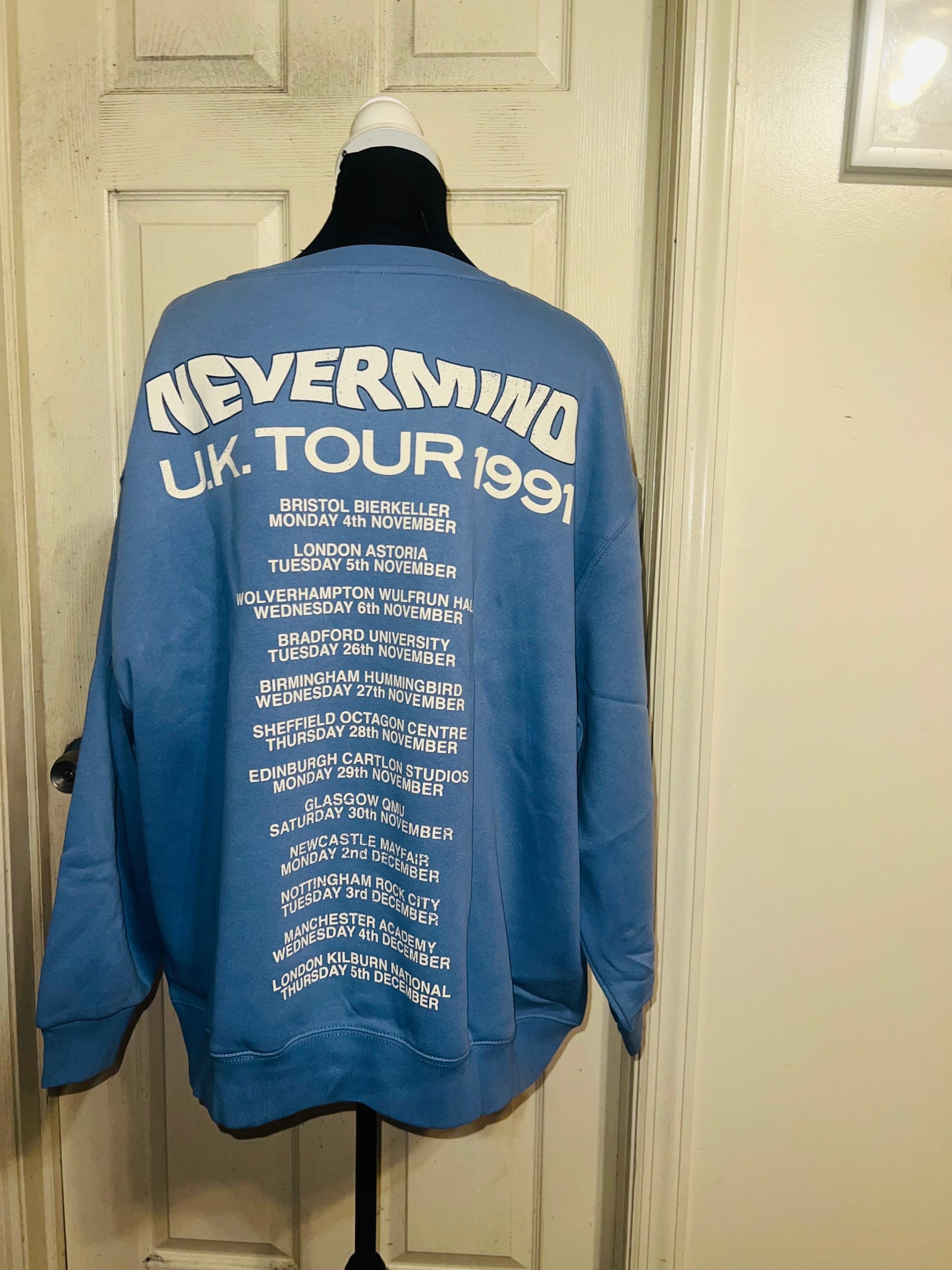 Nirvana Double Sided Oversized Distressed Sweatshirt