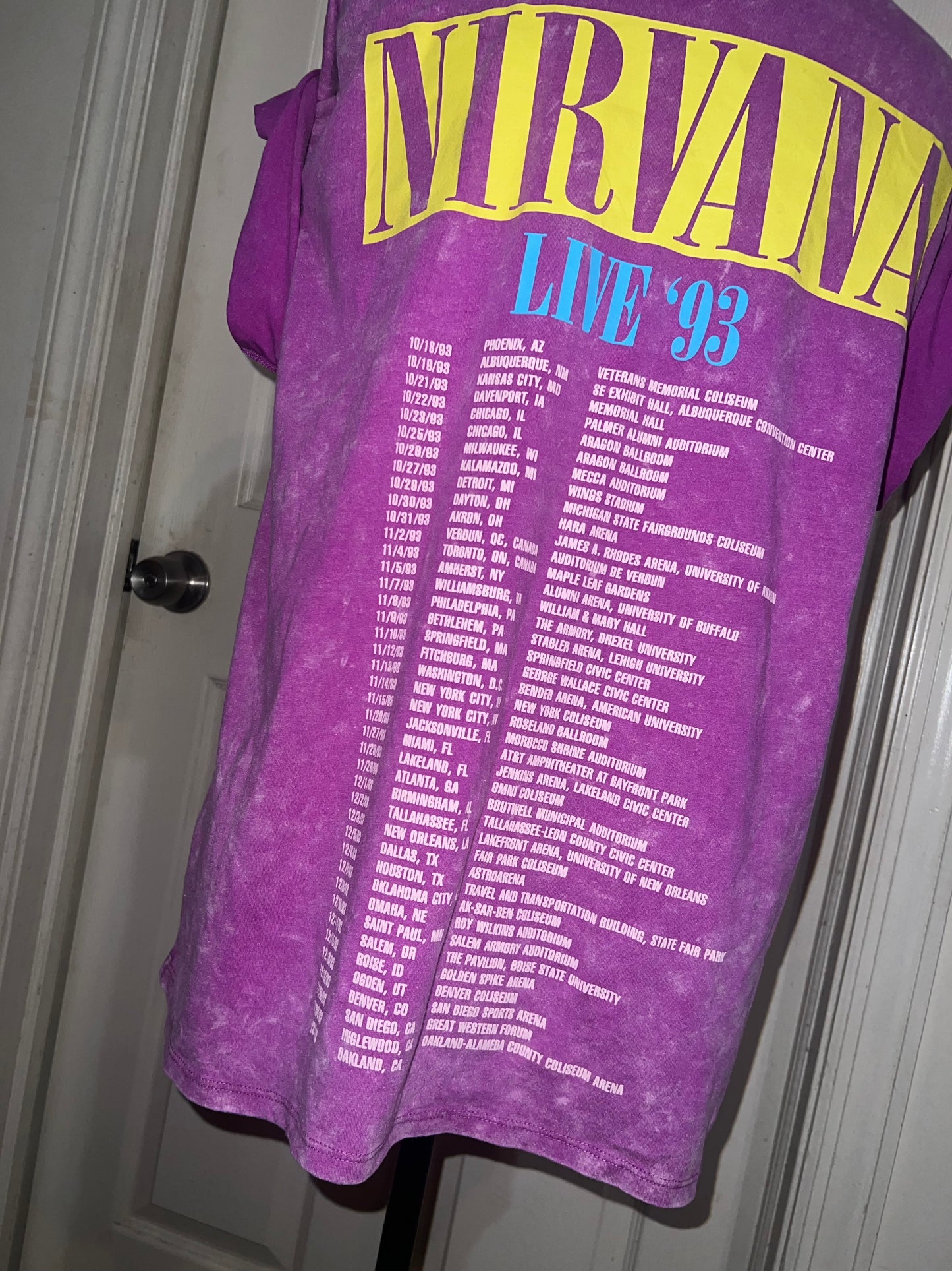 Nirvana Double Sided Oversized Distressed Tee