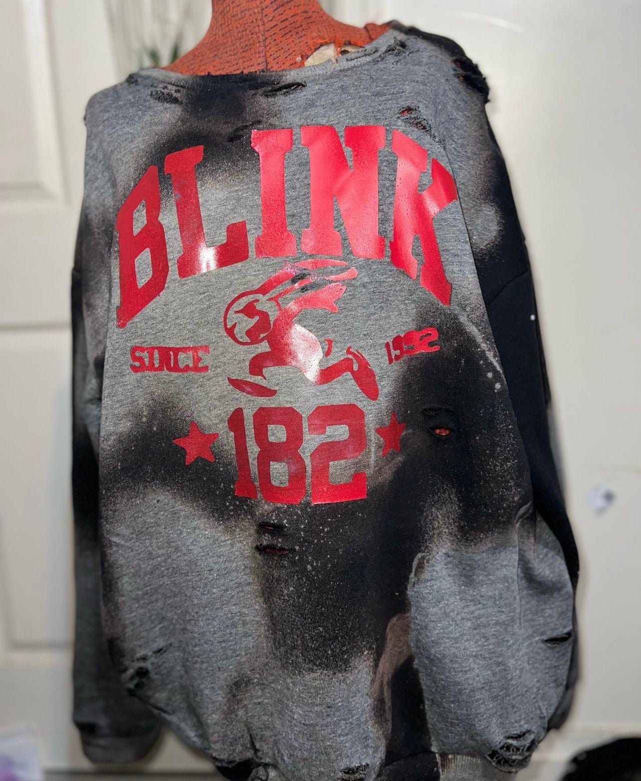 Blink 182 Oversized Distressed Sweatshirt