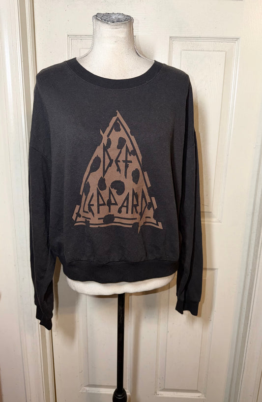 Def Leppard Oversized Distressed Sweatshirt