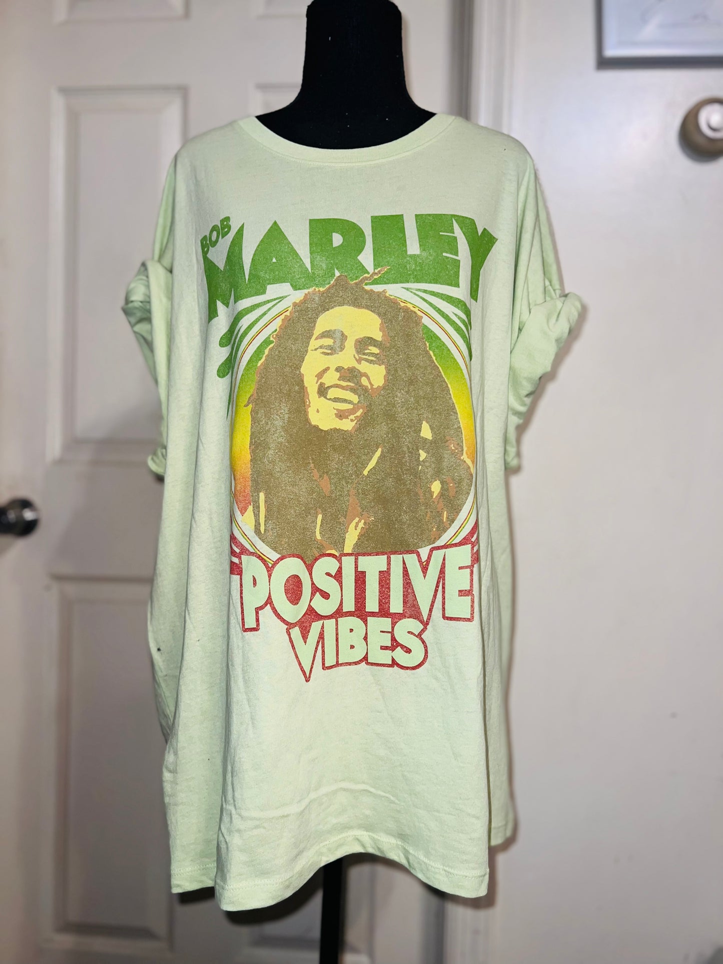 Bob Marley Oversized Distressed Tee