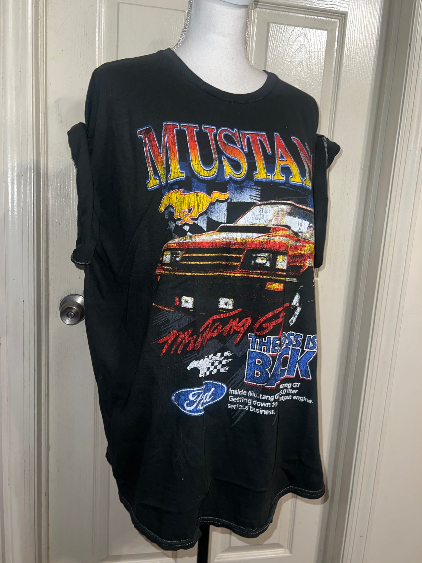 Ford Mustang Oversized Distressed Tee
