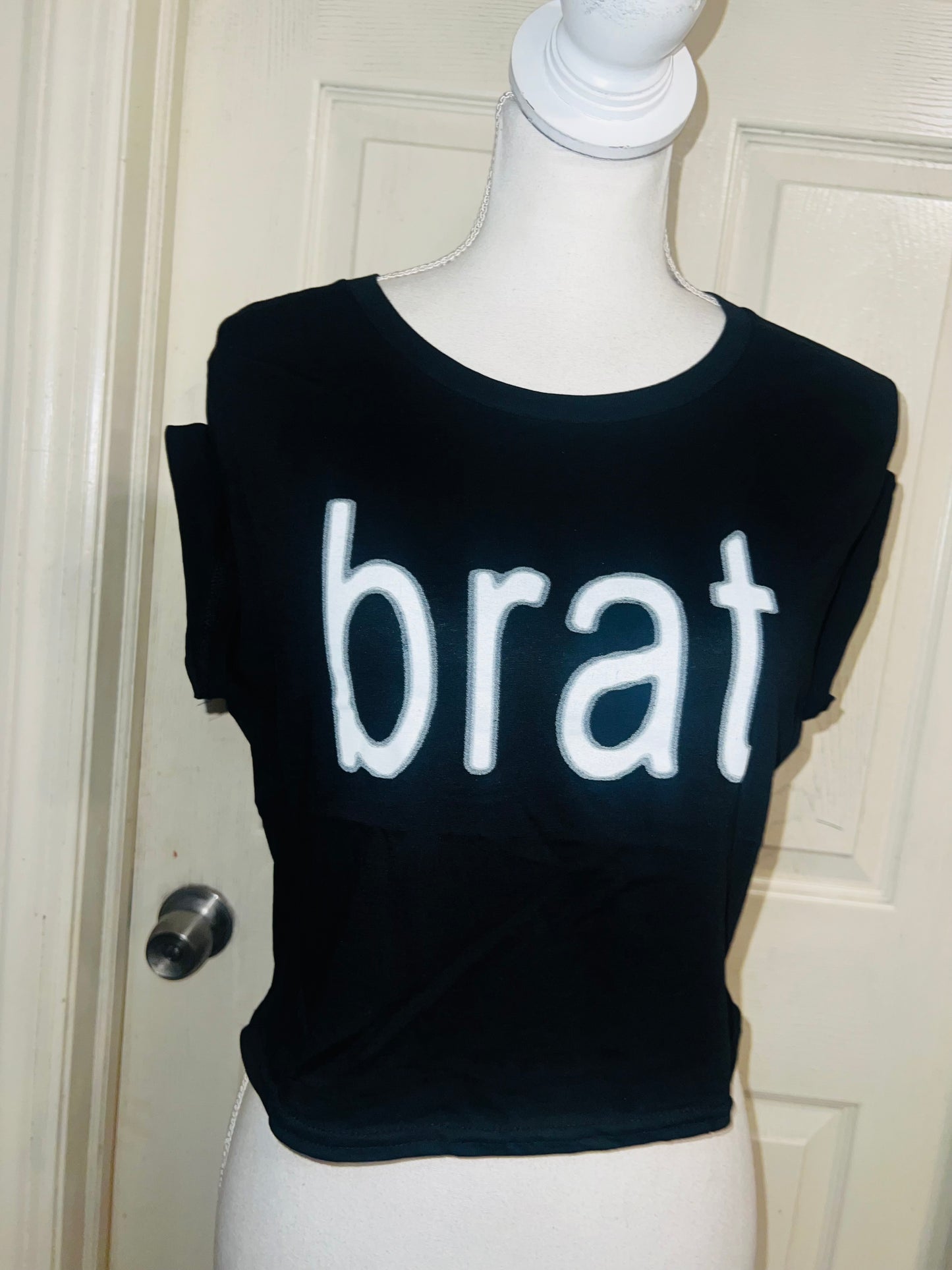 Charli XCX Brat Distressed Baby Tee