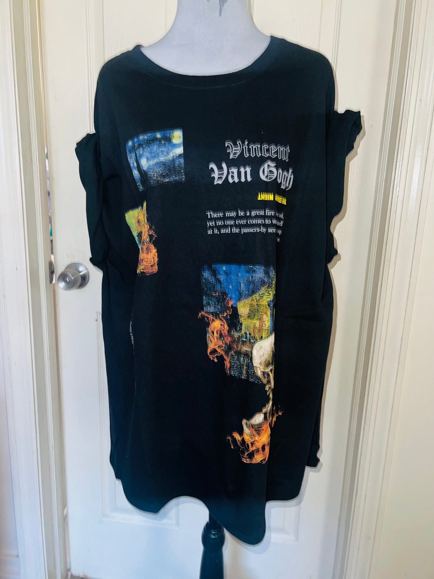 Vincent Van Gogh Oversized Distressed Tee