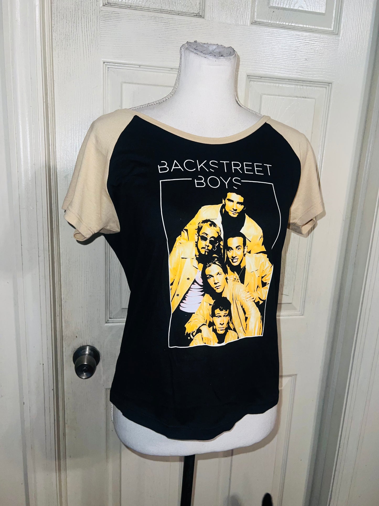 Backstreet Boys Raglan Oversized Distressed Baby Tee