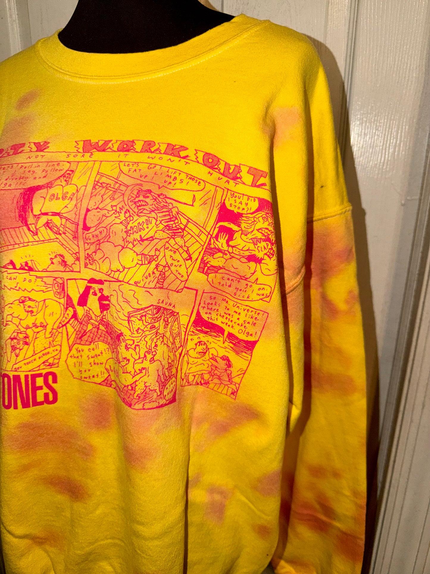 The Rolling Stones Oversized Distressed Sweatshirt