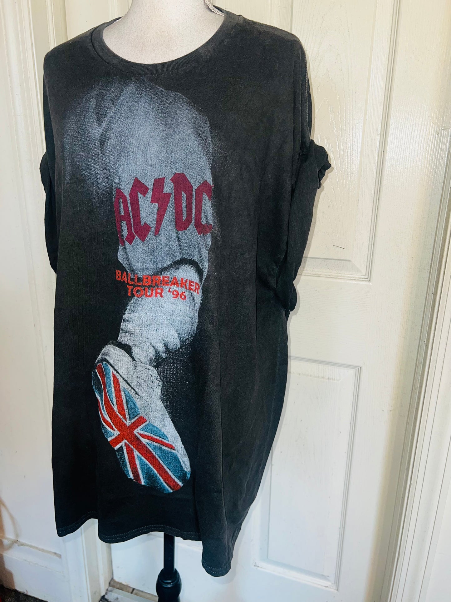 AC/DC Oversized Distressed Tee