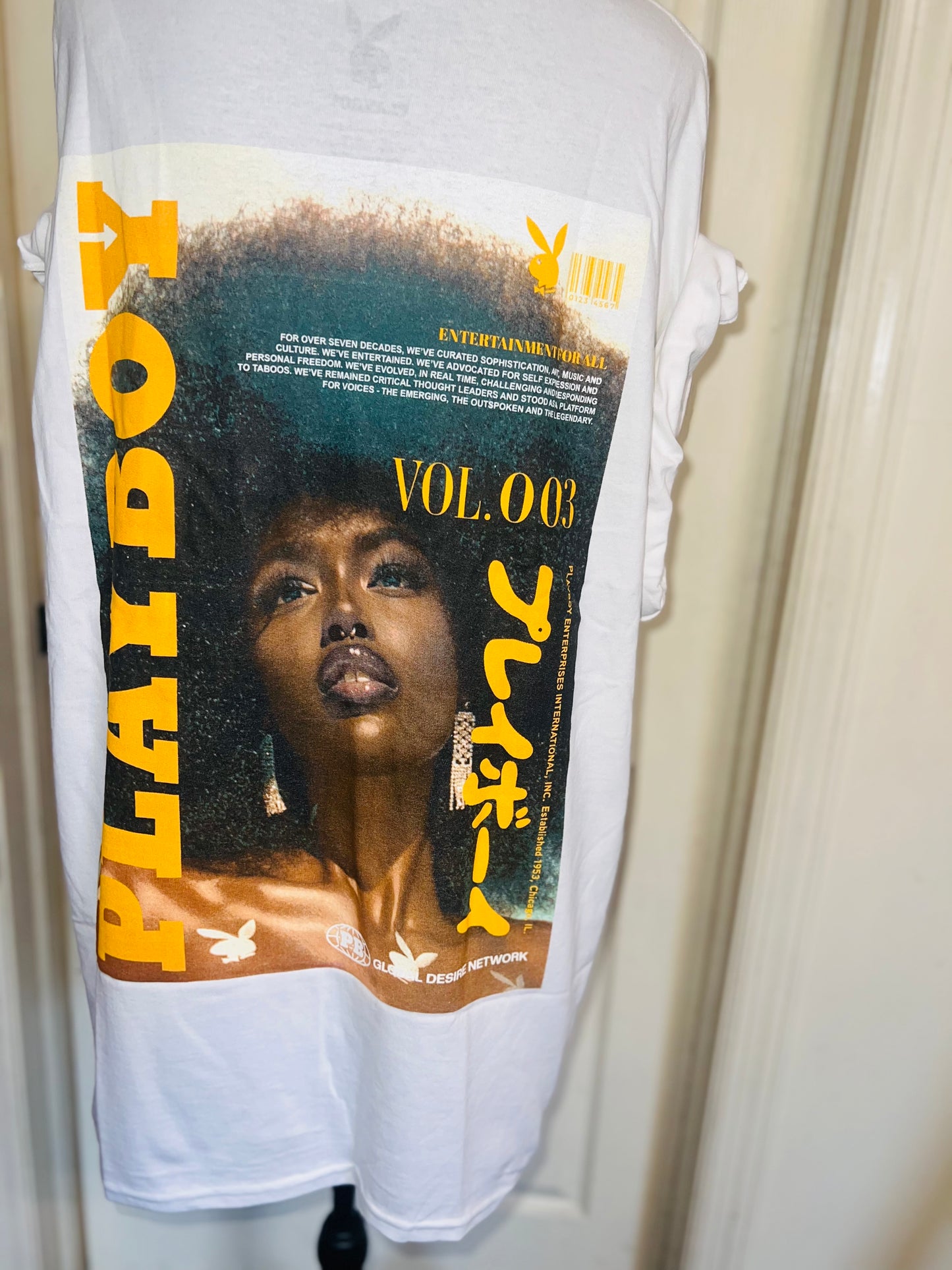 Playboy Double Sided Oversized Distressed Tee