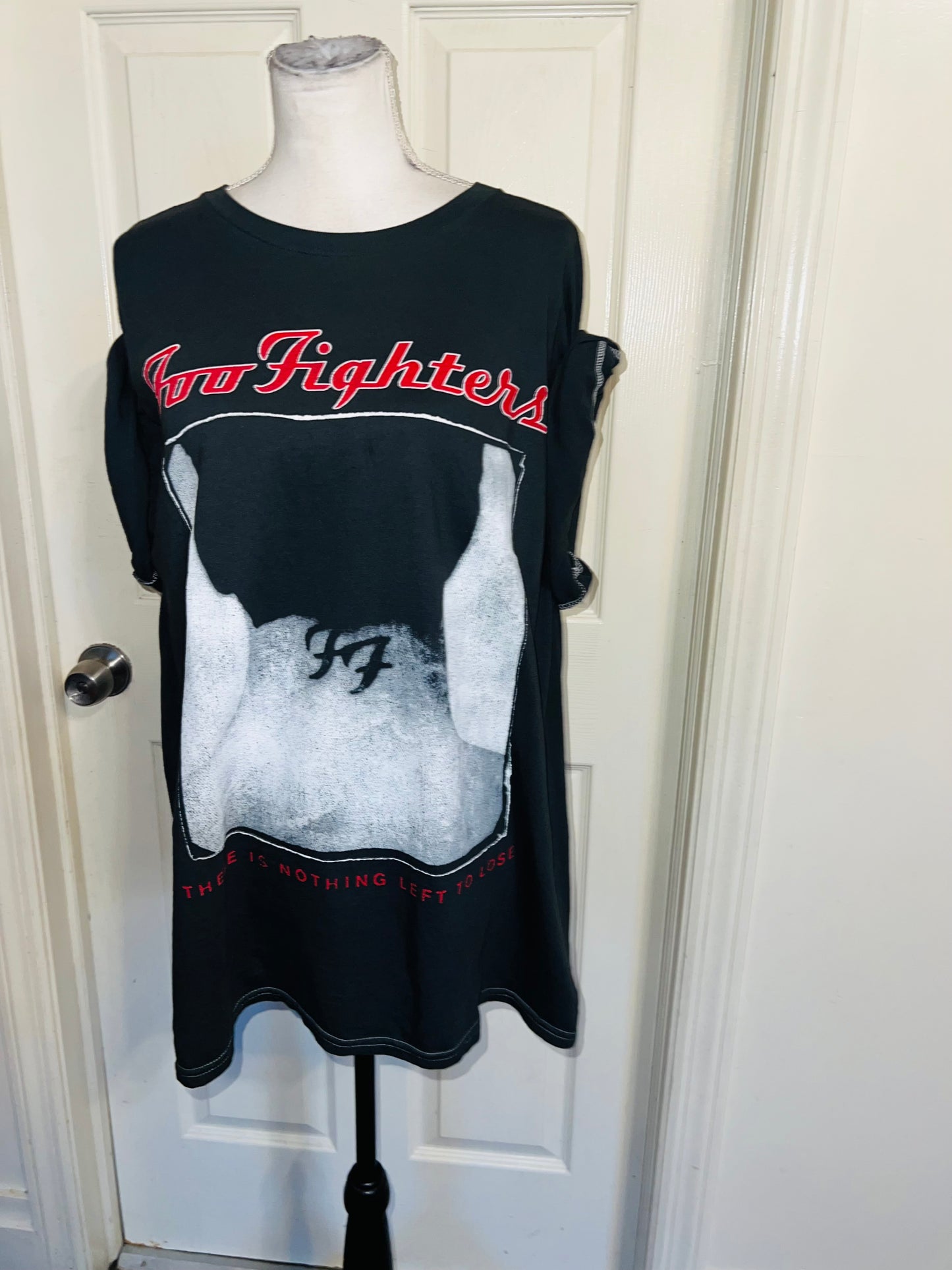 Foo Fighters Double Sided Oversized Distressed Tee